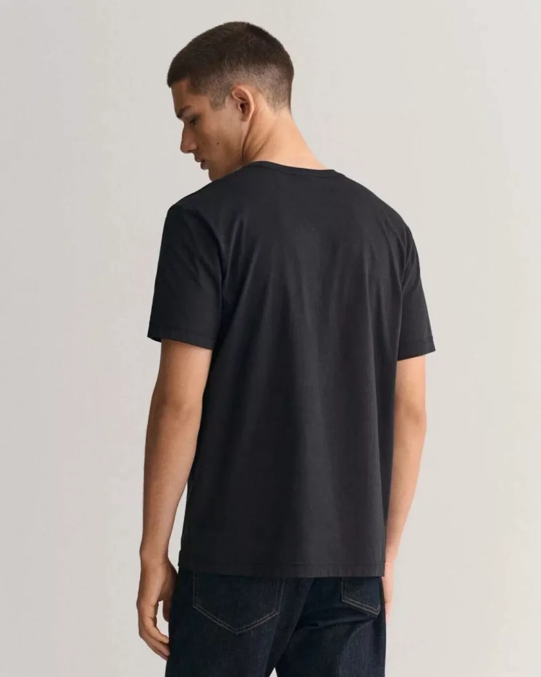 Gant T-Shirt "SLIM SHIELD V-NECK T-SHIRT", mit einer kleinen Logostickerei günstig online kaufen