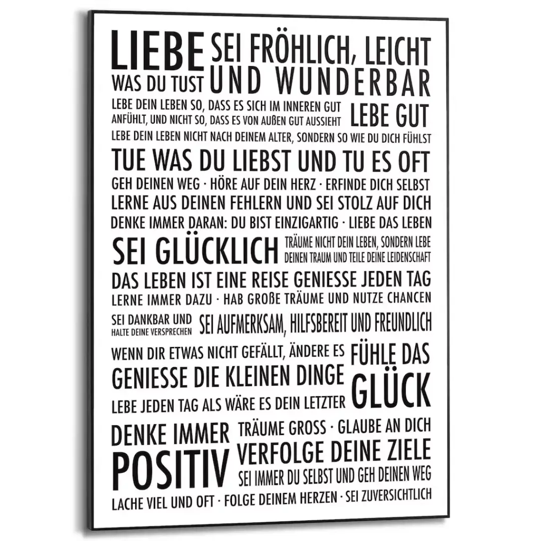 Reinders Poster "Positiv Leben" günstig online kaufen