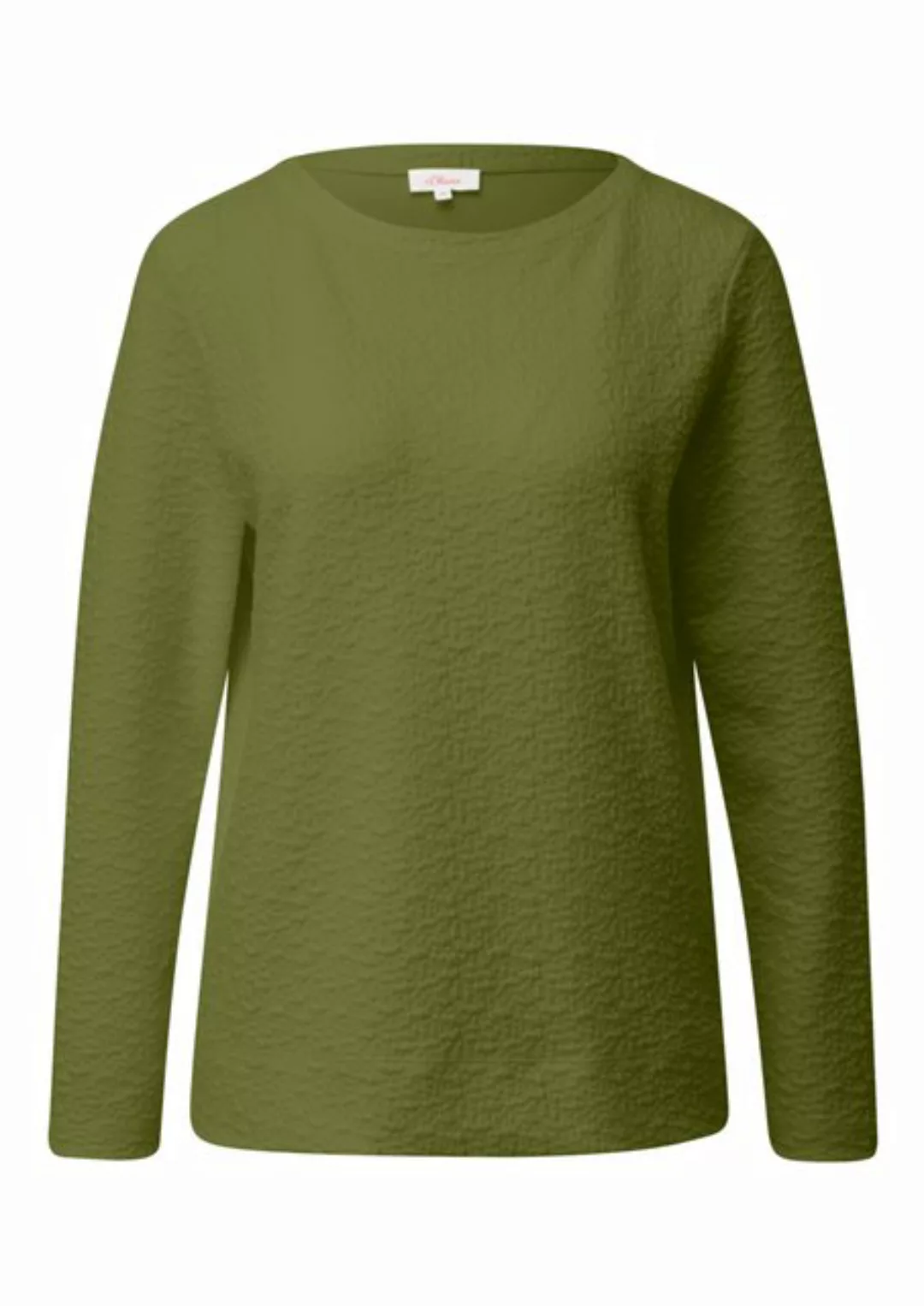 s.Oliver Longsweatshirt mit Crinkle Optik günstig online kaufen