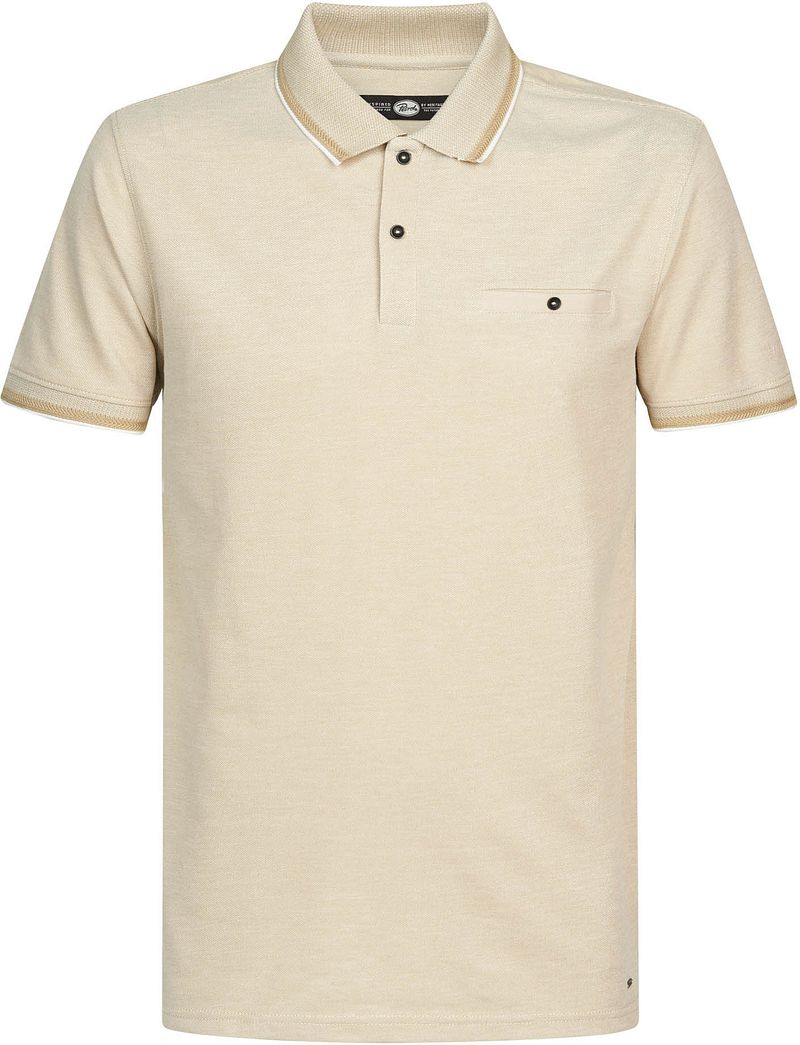 Petrol Polo Shirt Beige - Größe L günstig online kaufen