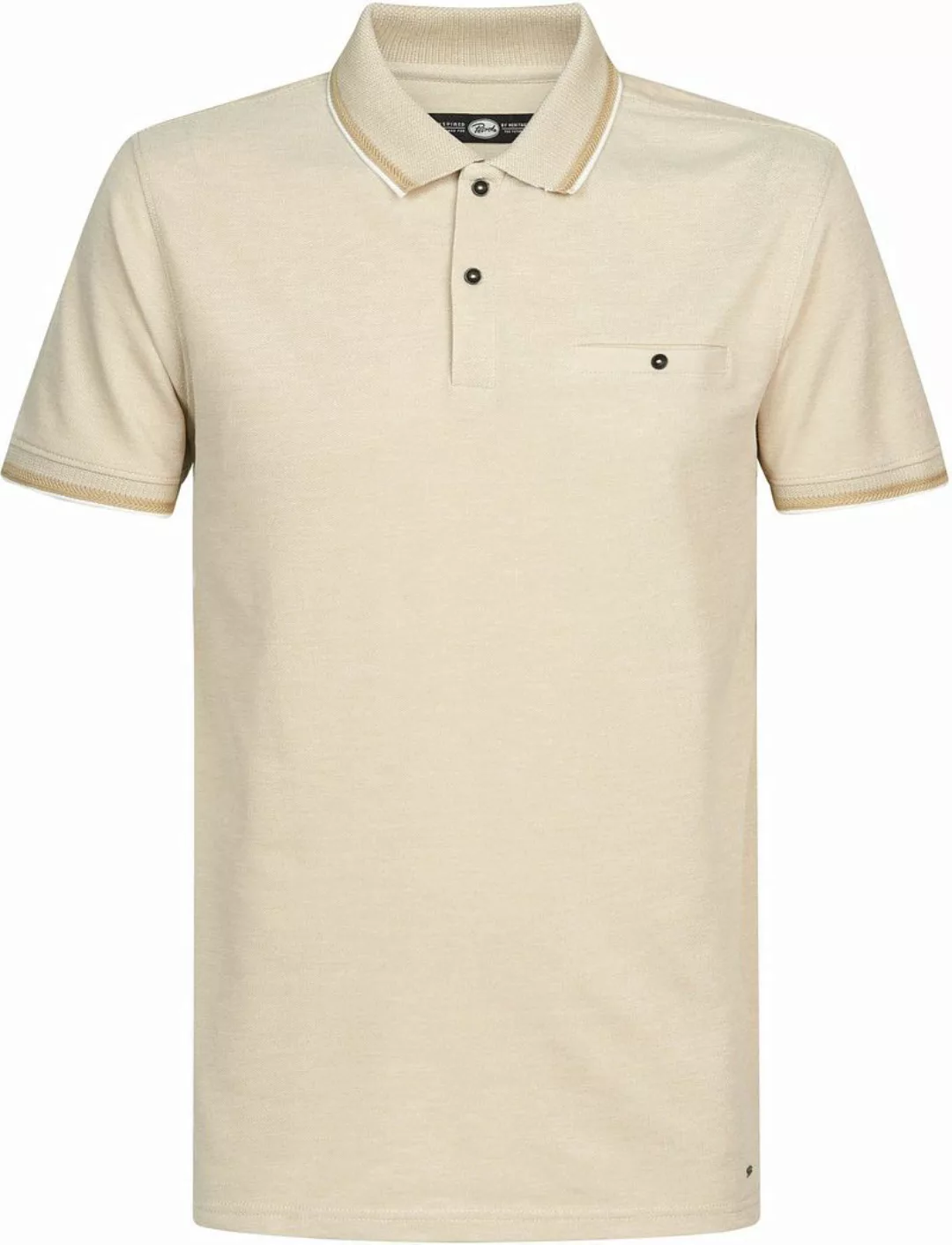 Petrol Polo Shirt Beige - Größe M günstig online kaufen