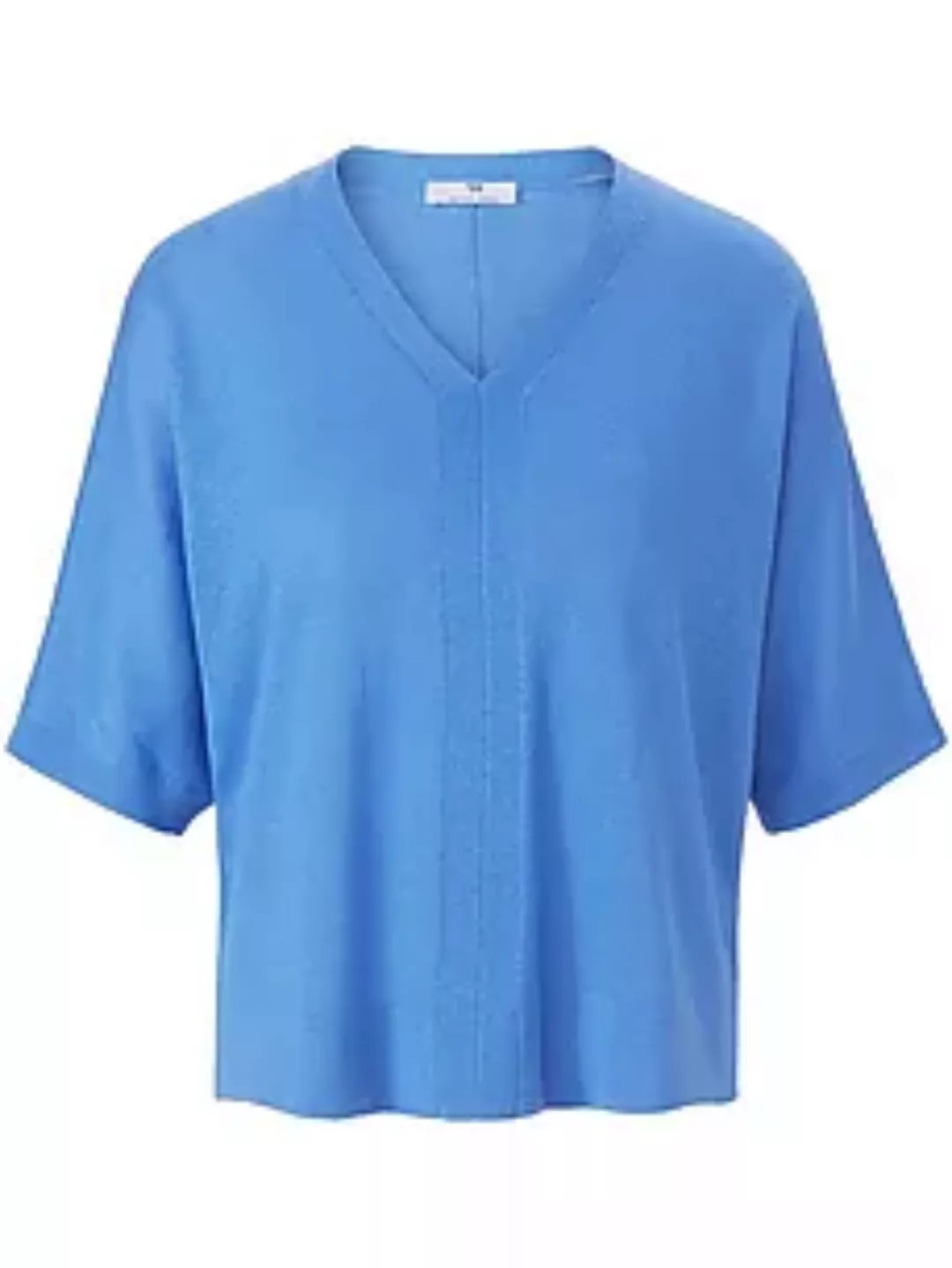 V-Pullover im Oversized-Style Peter Hahn blau günstig online kaufen