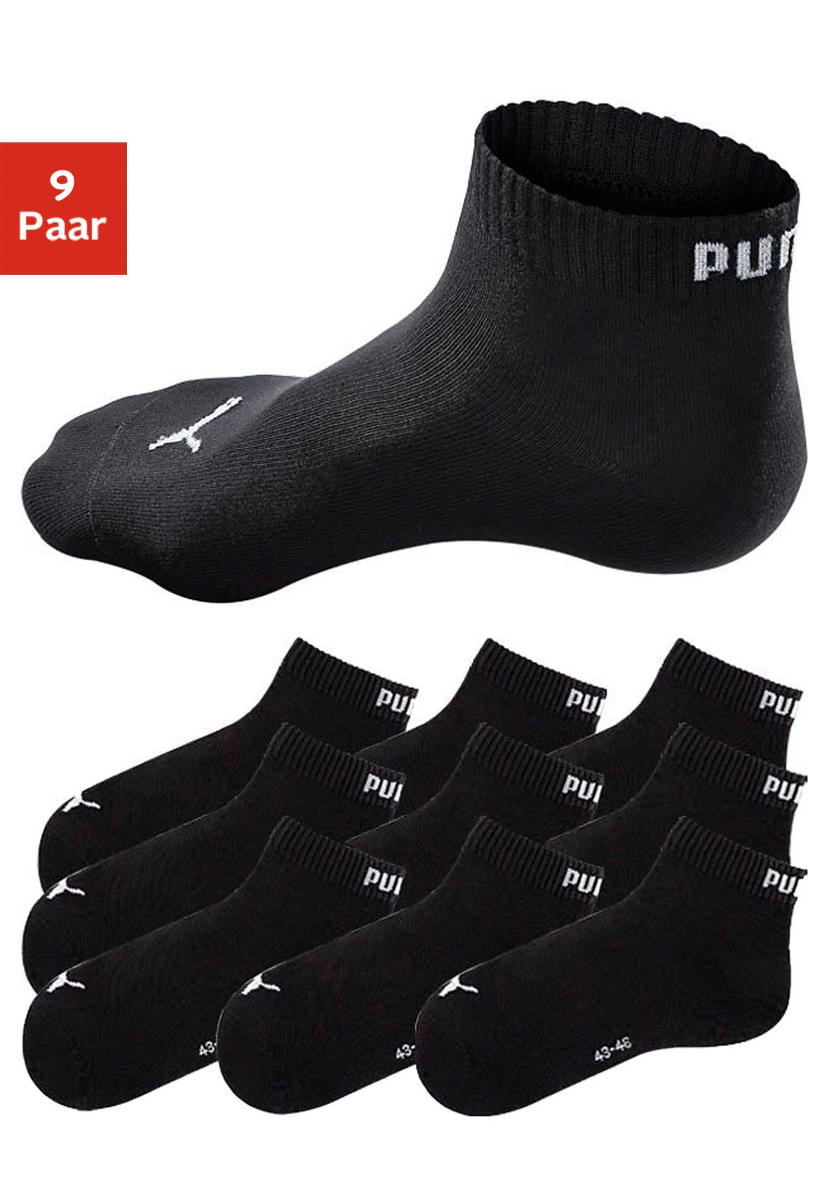 PUMA Kurzsocken, (9 Paar), mit eingestricktem Markenlogo günstig online kaufen