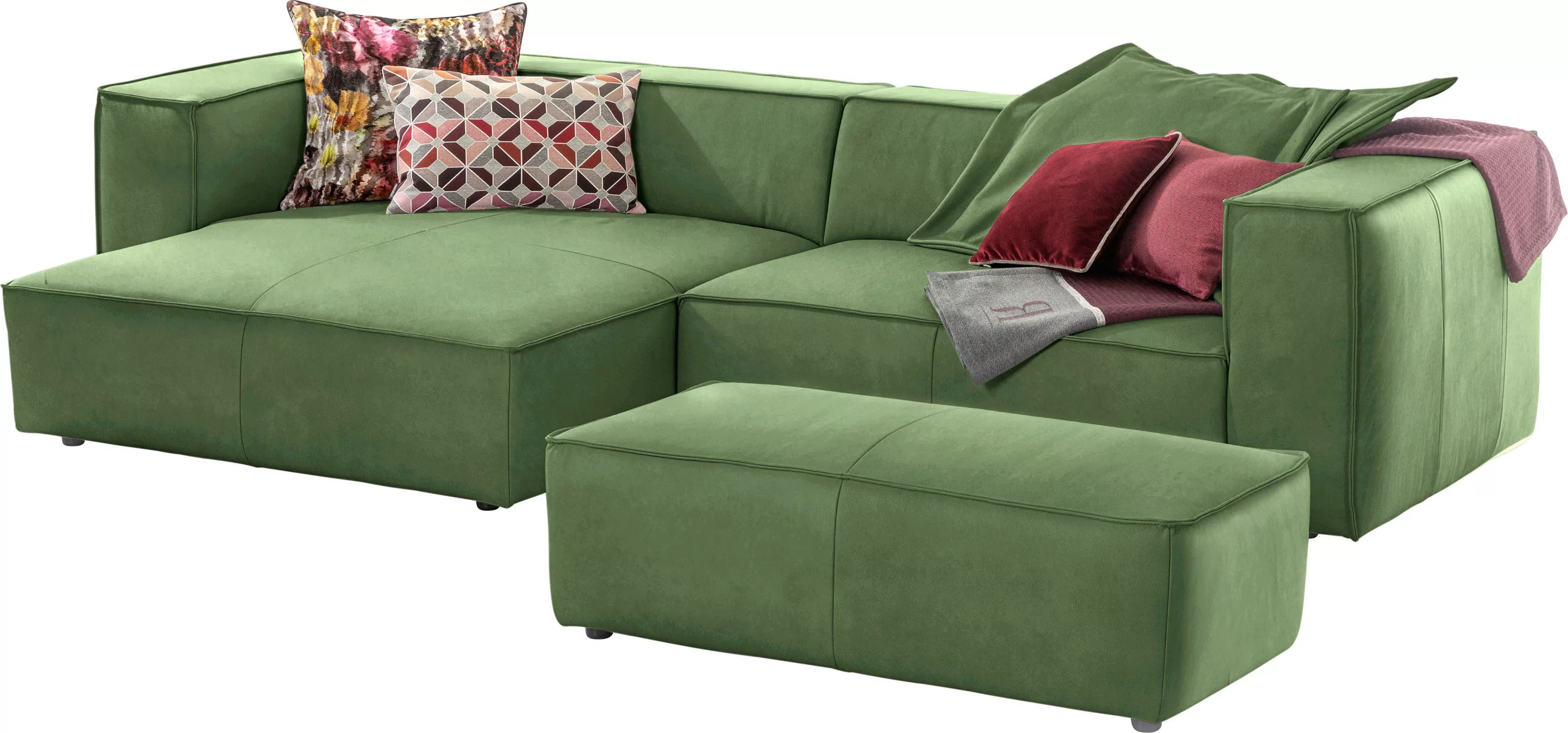 W.SCHILLIG Ecksofa »around-the-block«, (Spar-Set), inklusive Hocker, mit el günstig online kaufen