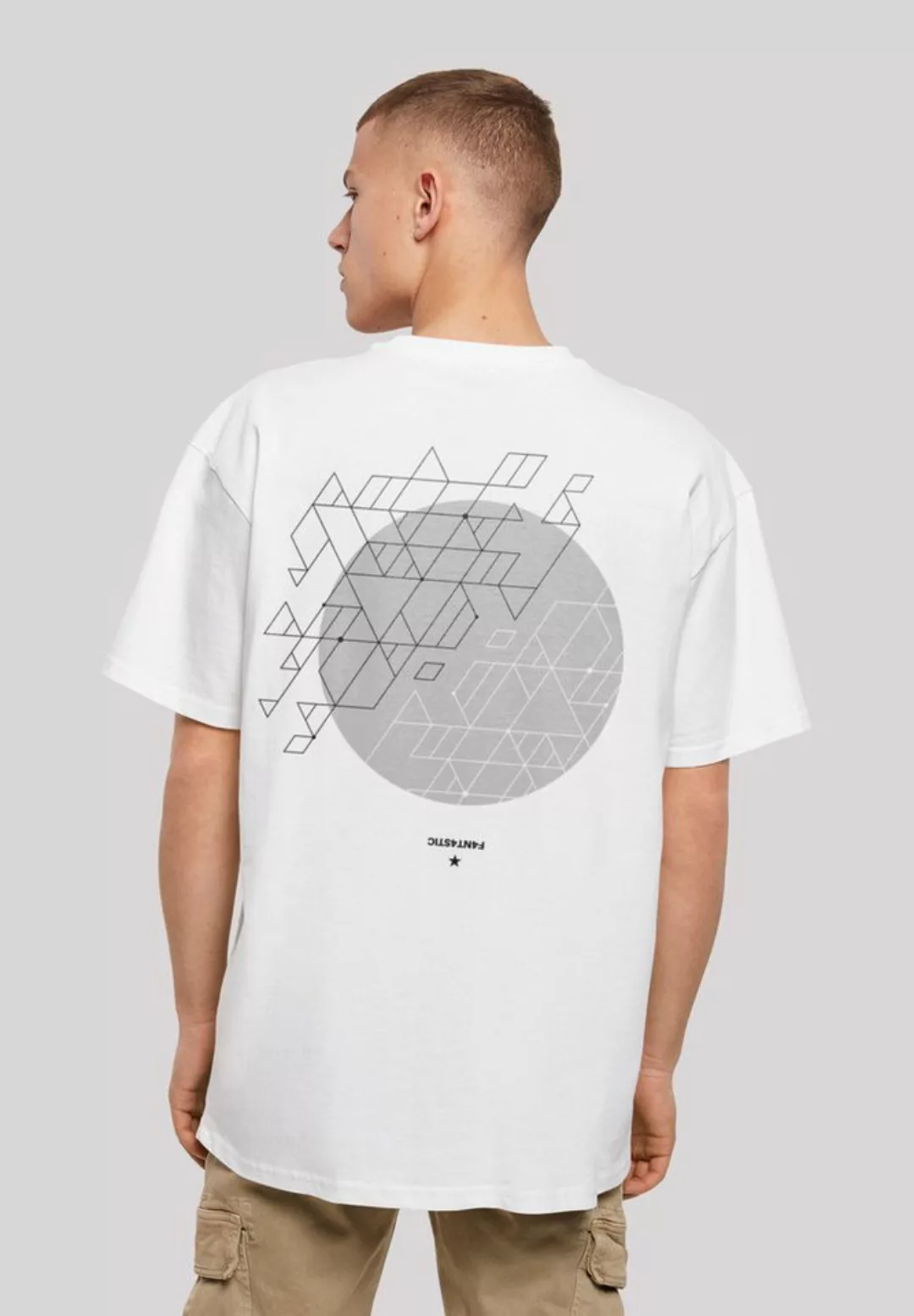 F4NT4STIC T-Shirt Geometric Grau Print günstig online kaufen