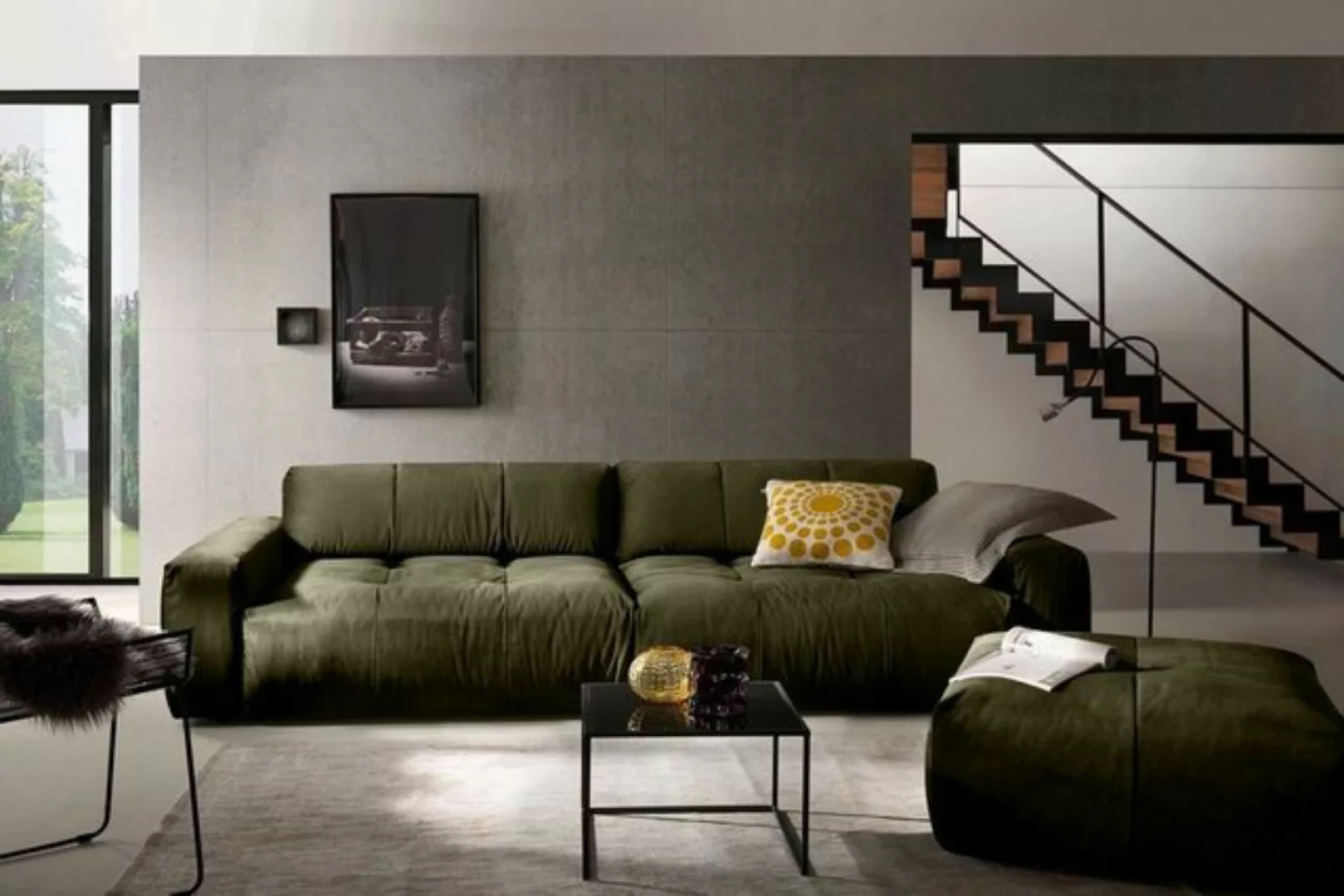 KAWOLA 3-Sitzer PALACE, Big Sofa mit Sitztiefenverstellung Velvet versch. F günstig online kaufen