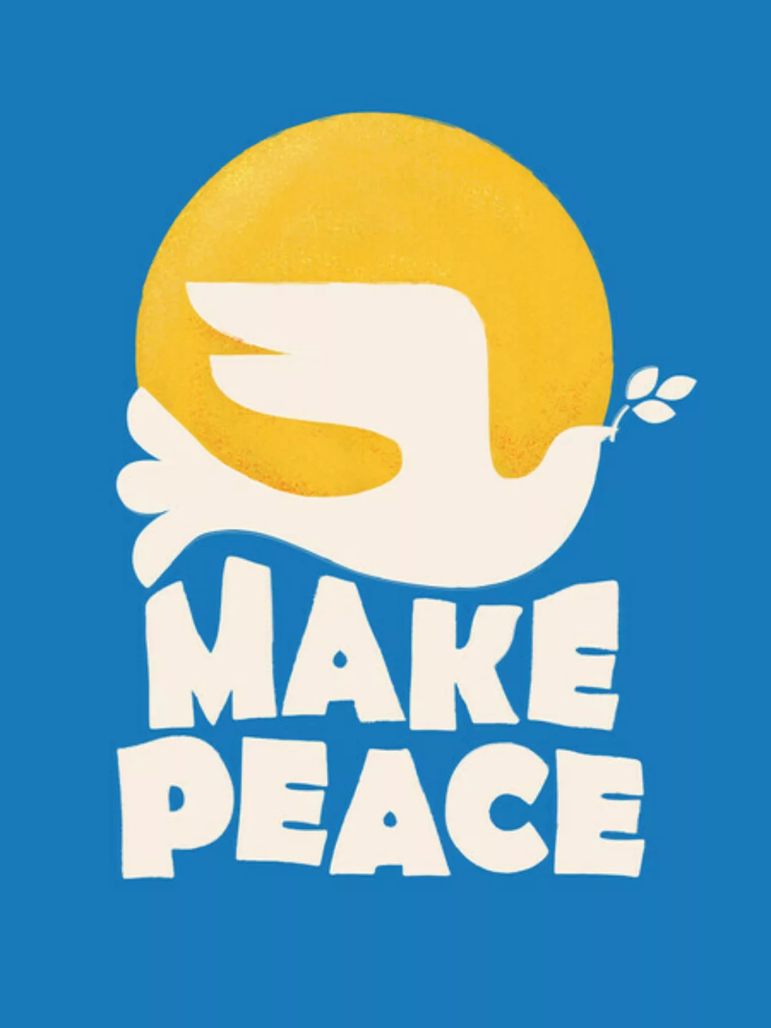 Poster / Leinwandbild - Make Peace Typography günstig online kaufen
