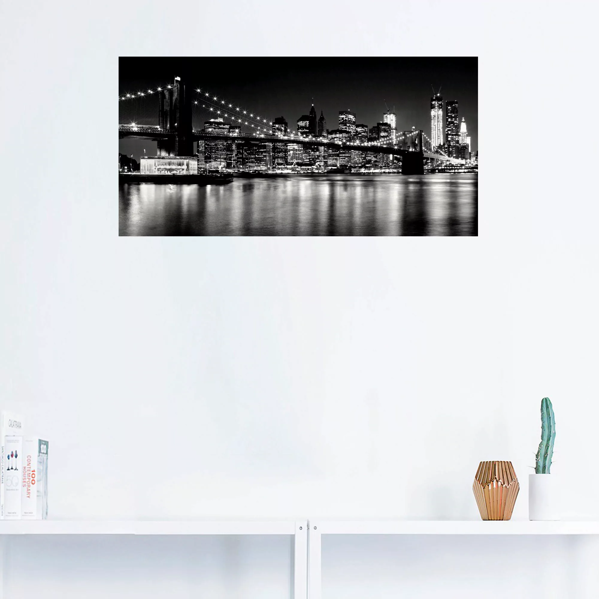 Artland Wandbild "Nächtliche Skyline Manhattan I", Amerika, (1 St.), als Al günstig online kaufen