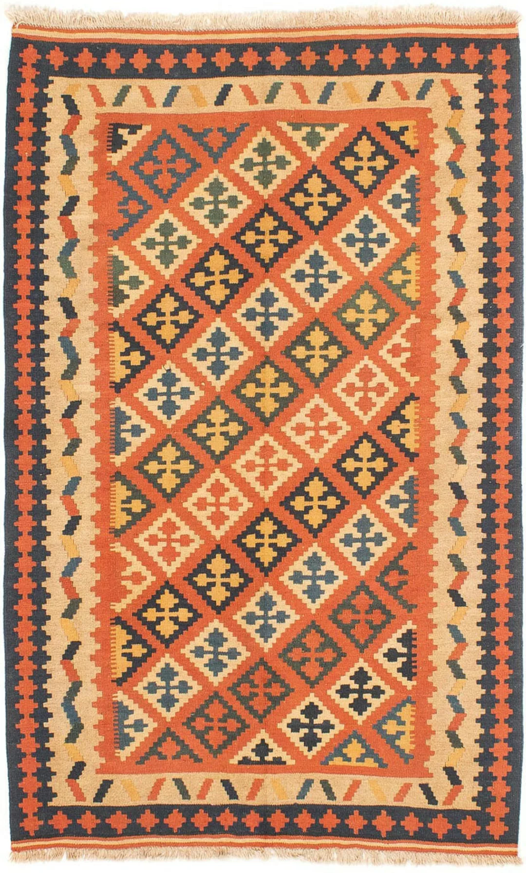 morgenland Wollteppich »Kelim - Oriental - 195 x 124 cm - orange«, rechteck günstig online kaufen