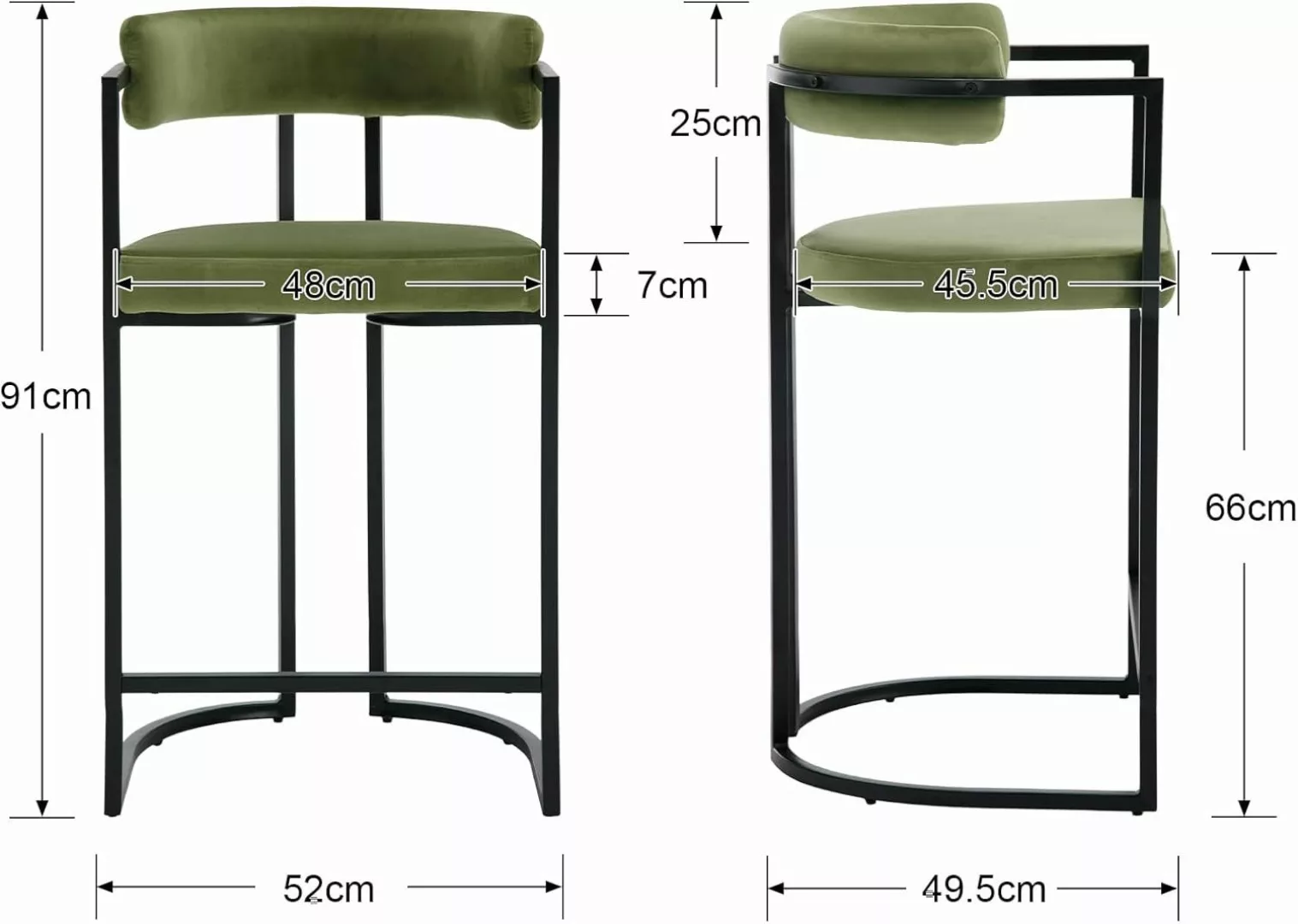 WAHSON OFFICE CHAIRS Barhocker 2er Set, günstig online kaufen
