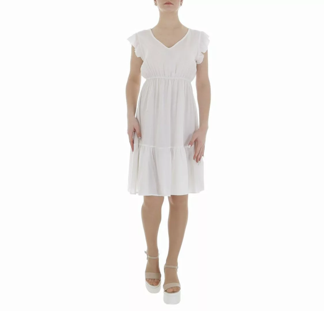 Ital-Design Sommerkleid Damen Freizeit (85941294) Rüschen Sommerkleid in We günstig online kaufen