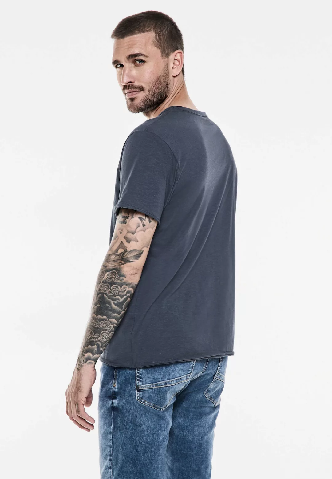 STREET ONE MEN T-Shirt, aus reiner Baumwolle günstig online kaufen