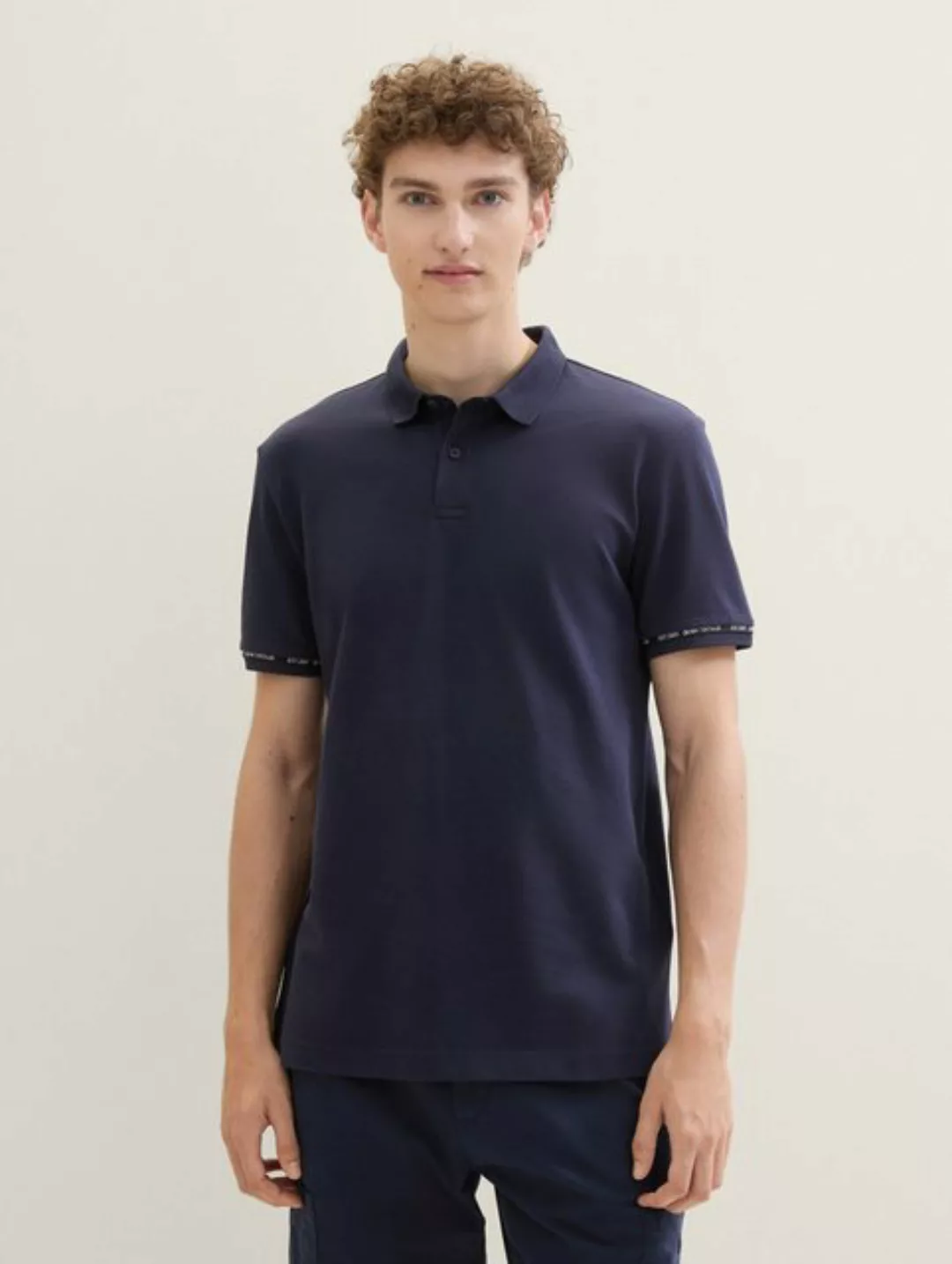 TOM TAILOR Denim Poloshirt Poloshirt mit Ärmeldetail günstig online kaufen