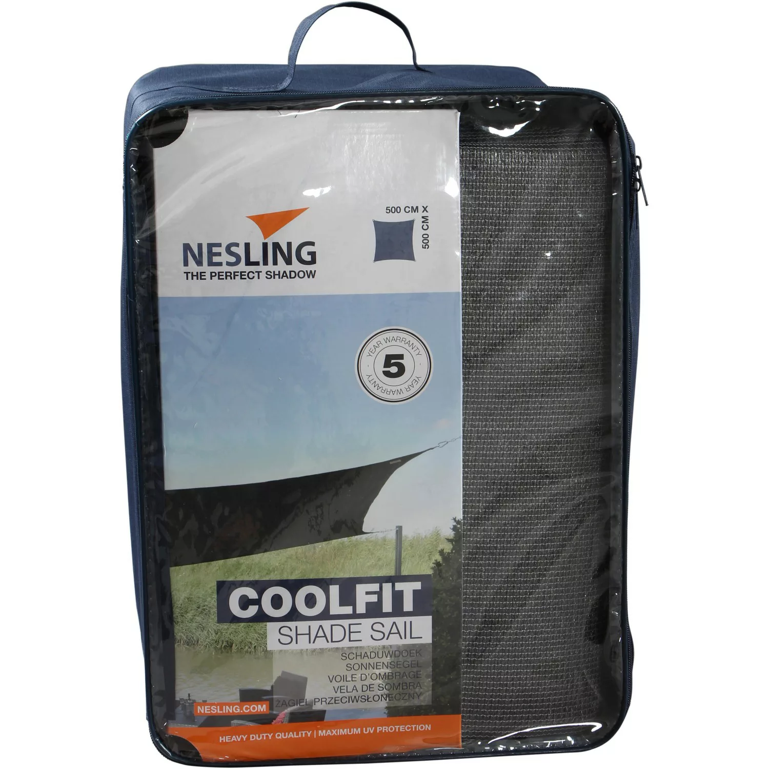 Nesling Sonnensegel Coolfit Grau 500 cm x 500 cm günstig online kaufen