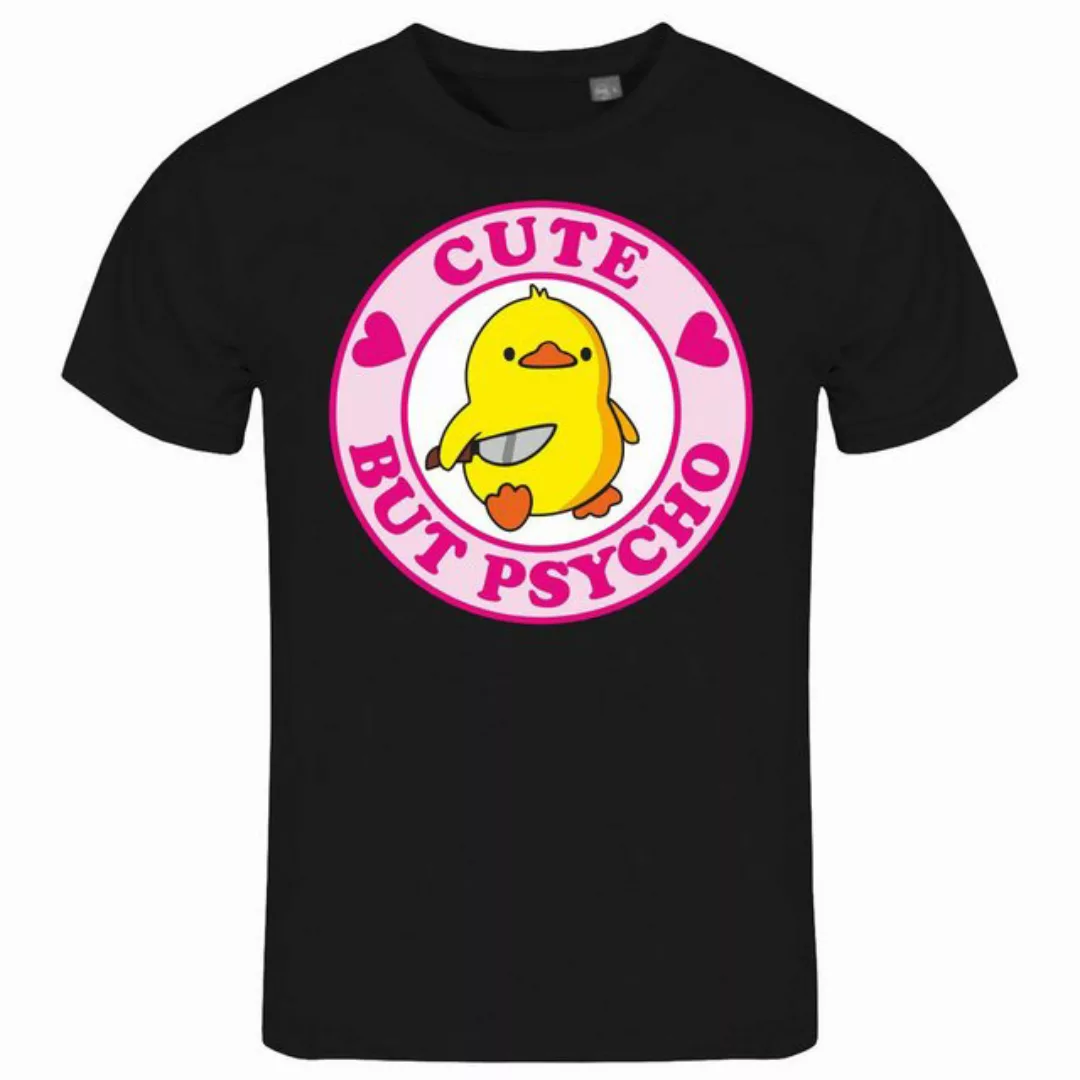 deinshirt Print-Shirt Herren T-Shirt Cute but Psycho Funshirt mit Motiv günstig online kaufen