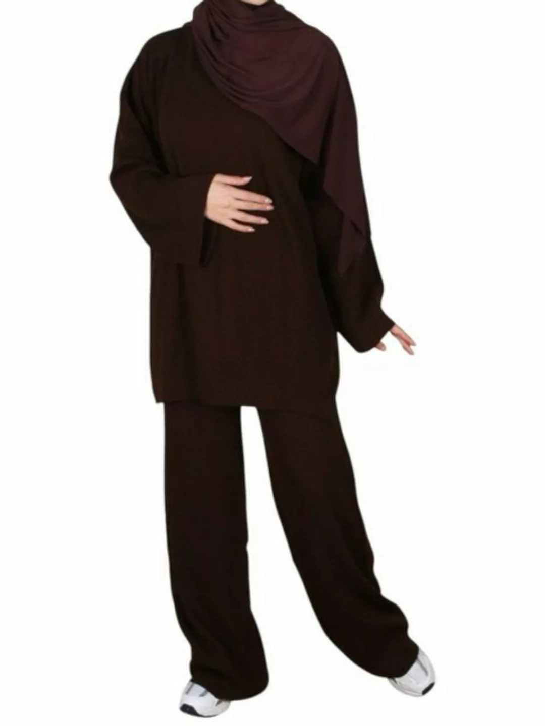 Aymasal Maxikleid Oversized 2 tlg. Hose & Pullover Set Hakima schlichter Ou günstig online kaufen