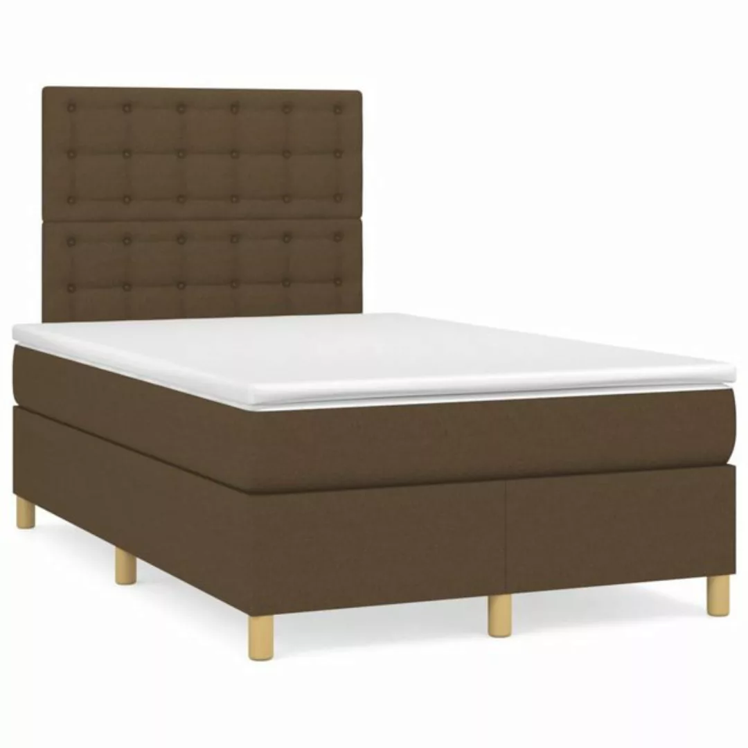 vidaXL Boxspringbett Bett Boxspringbett mit Matratze Stoff (120 x 200 cm, B günstig online kaufen