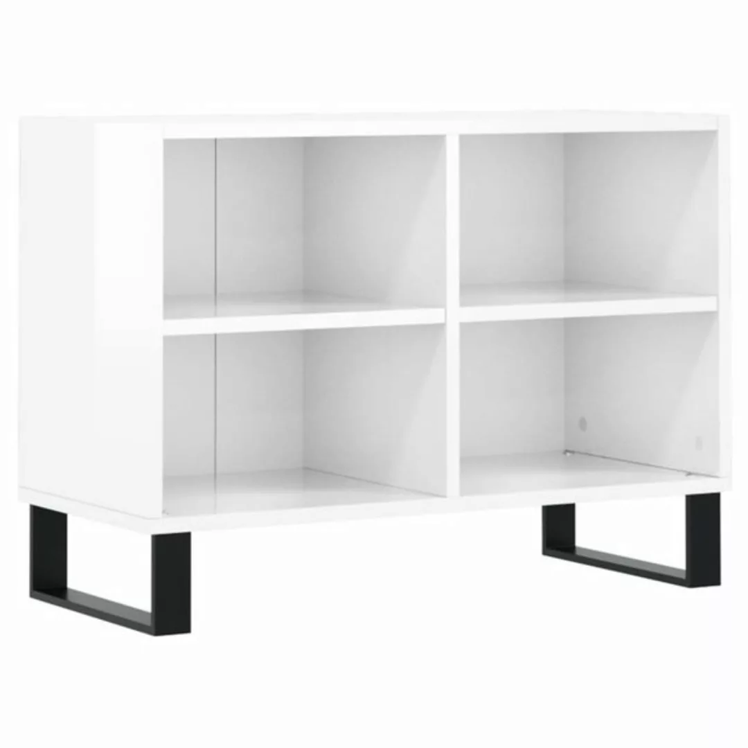 vidaXL TV-Schrank TV-Schrank Hochglanz-Weiß 69,5x30x50 cm Spanplatte günstig online kaufen