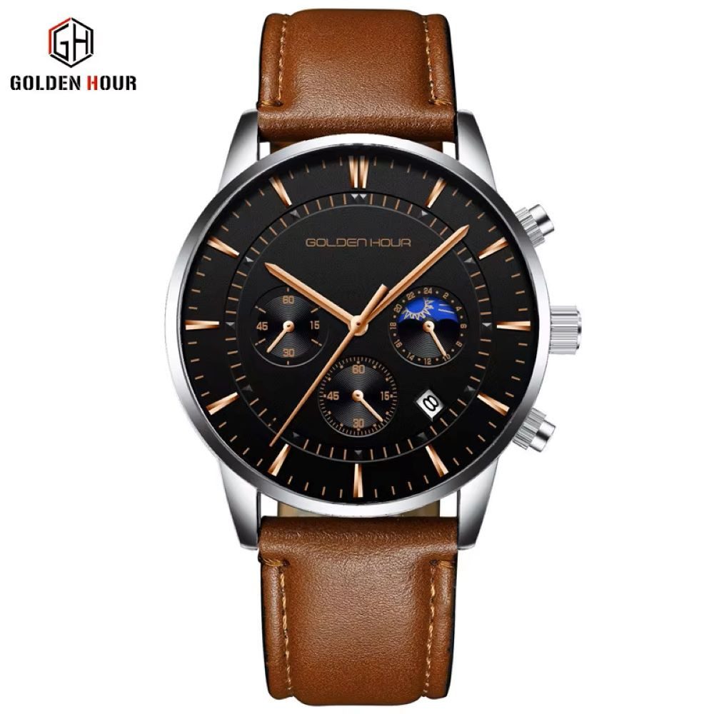 Tidy Quarzuhr Golden Hour Luxus Herrenuhr günstig online kaufen