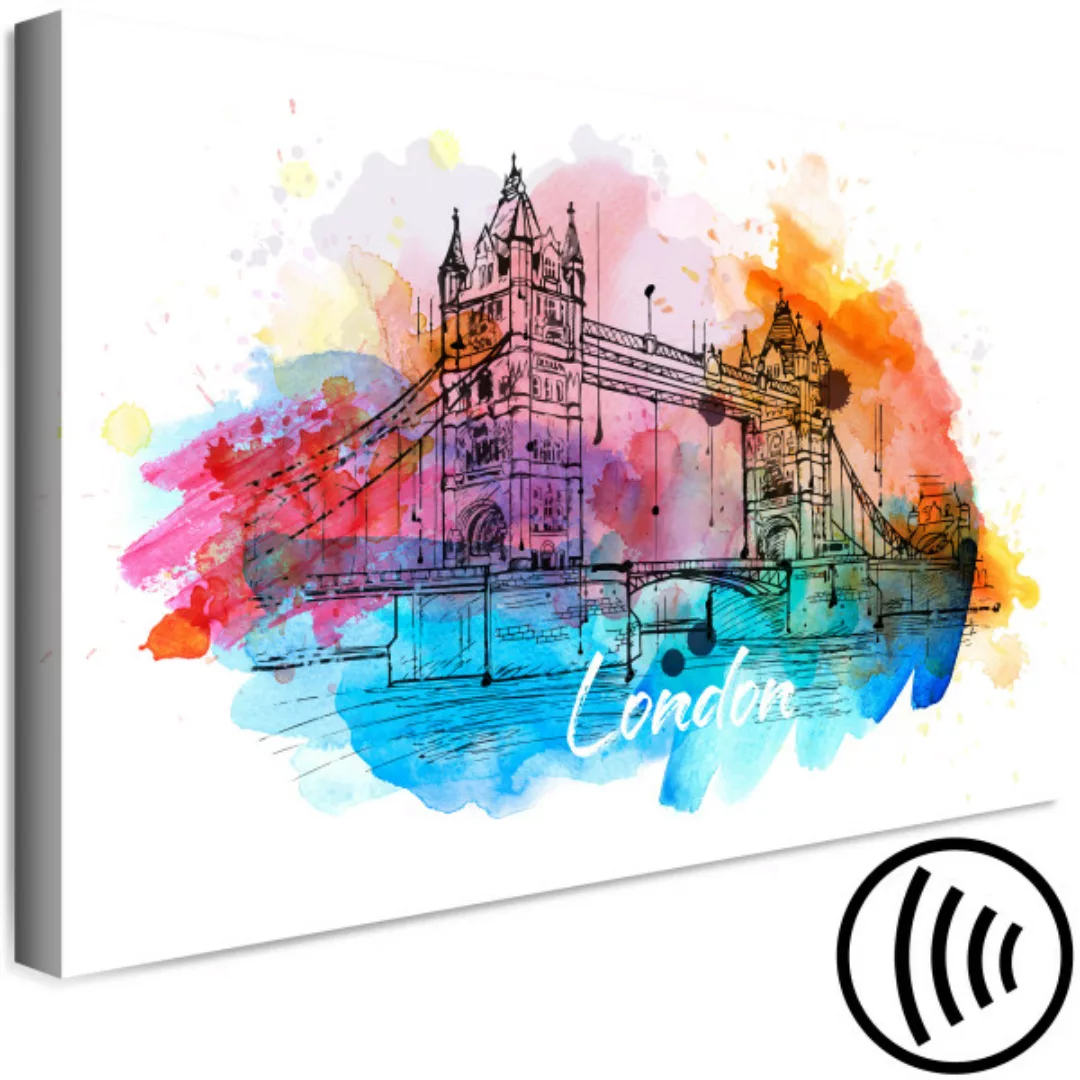 Wandbild Colourful London (1 Part) Wide XXL günstig online kaufen