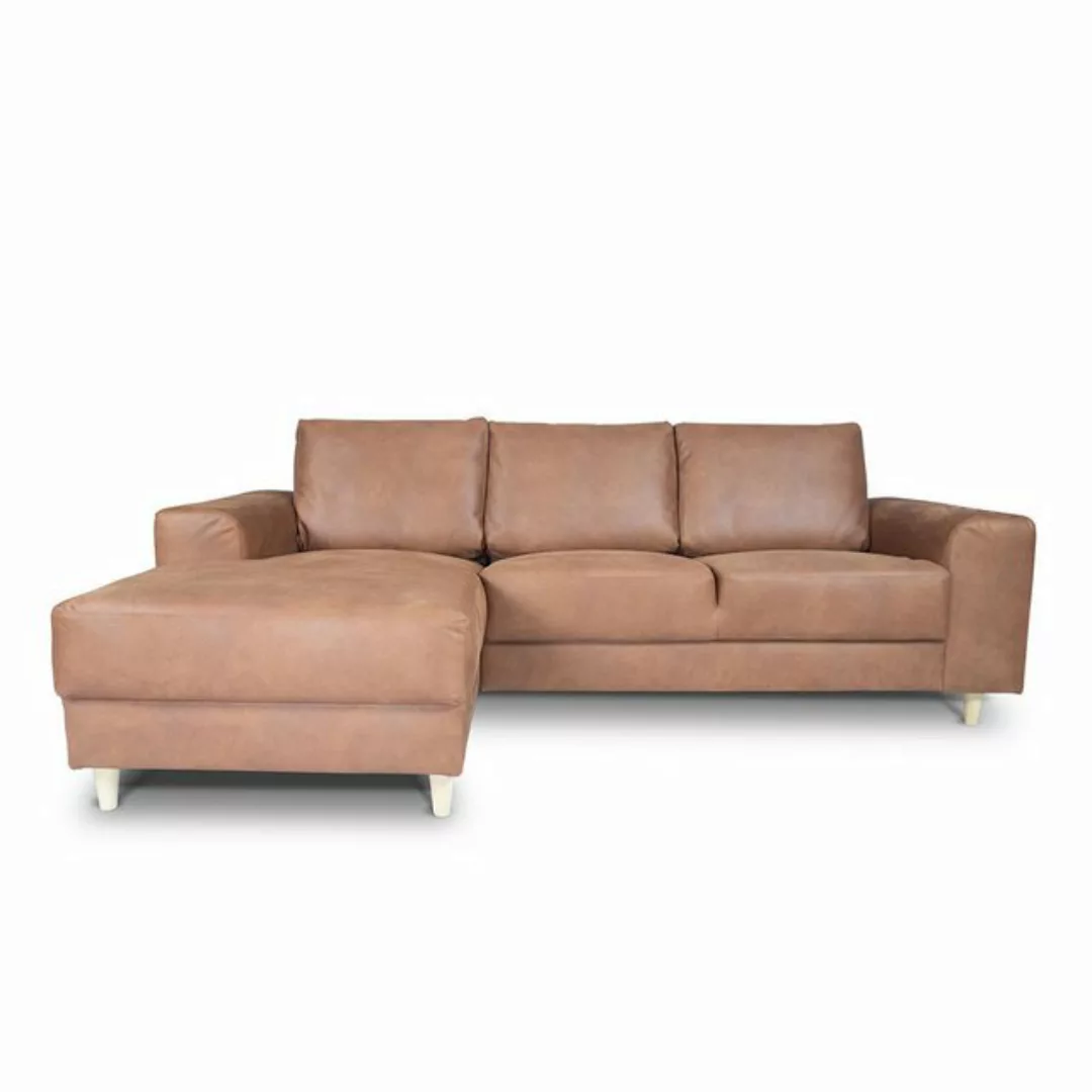 ebuy24 Sofa Nordic Sofa mit Chaiselong links gewendet Cognacfa günstig online kaufen