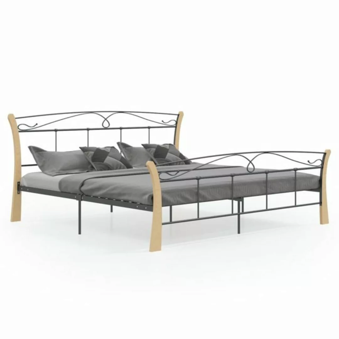 furnicato Bett Bettgestell Schwarz Metall 200x200 cm günstig online kaufen