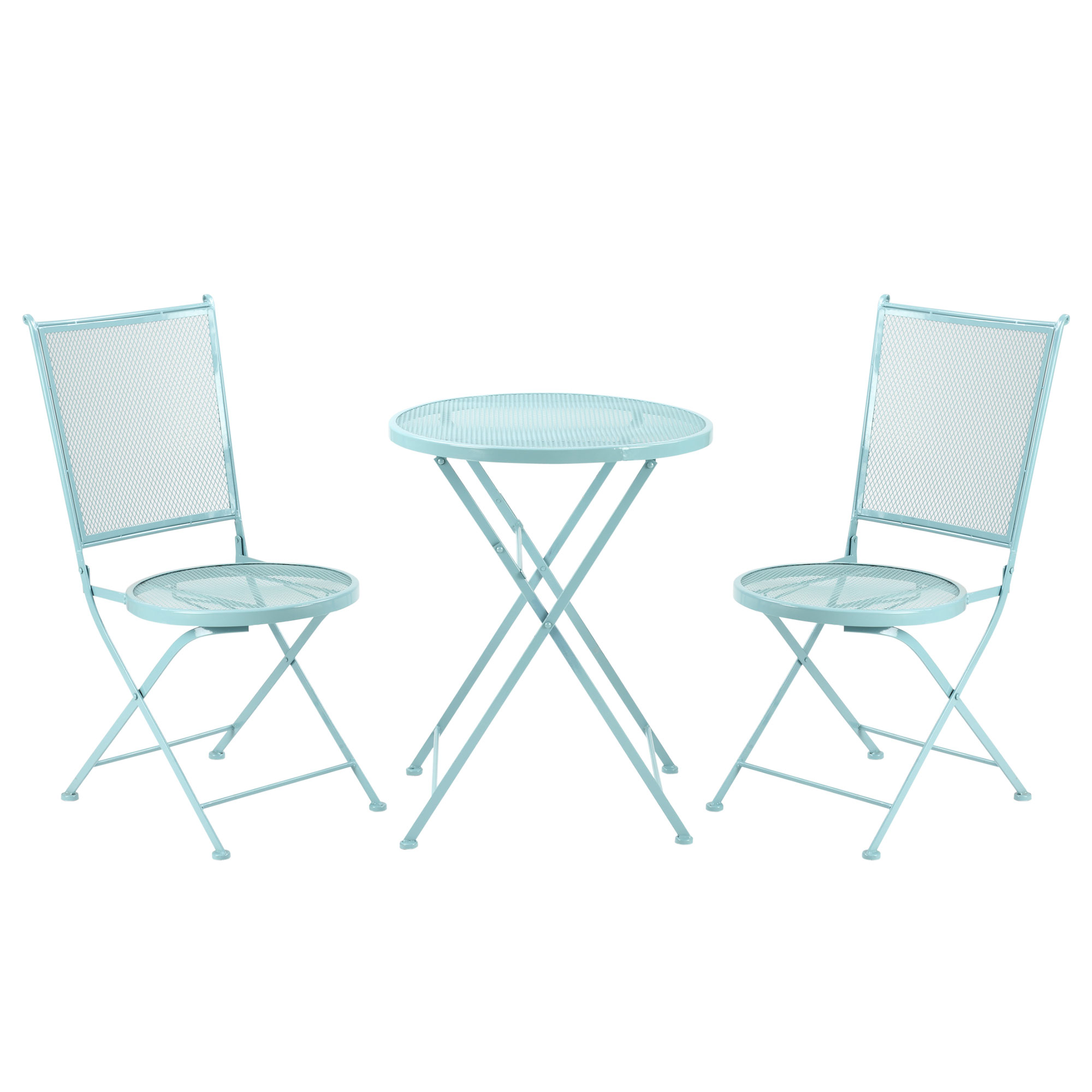 Outsunny Garten Sitzgruppe für 2 Personen Bistro-Set mit 1 Tisch und 2 falt günstig online kaufen