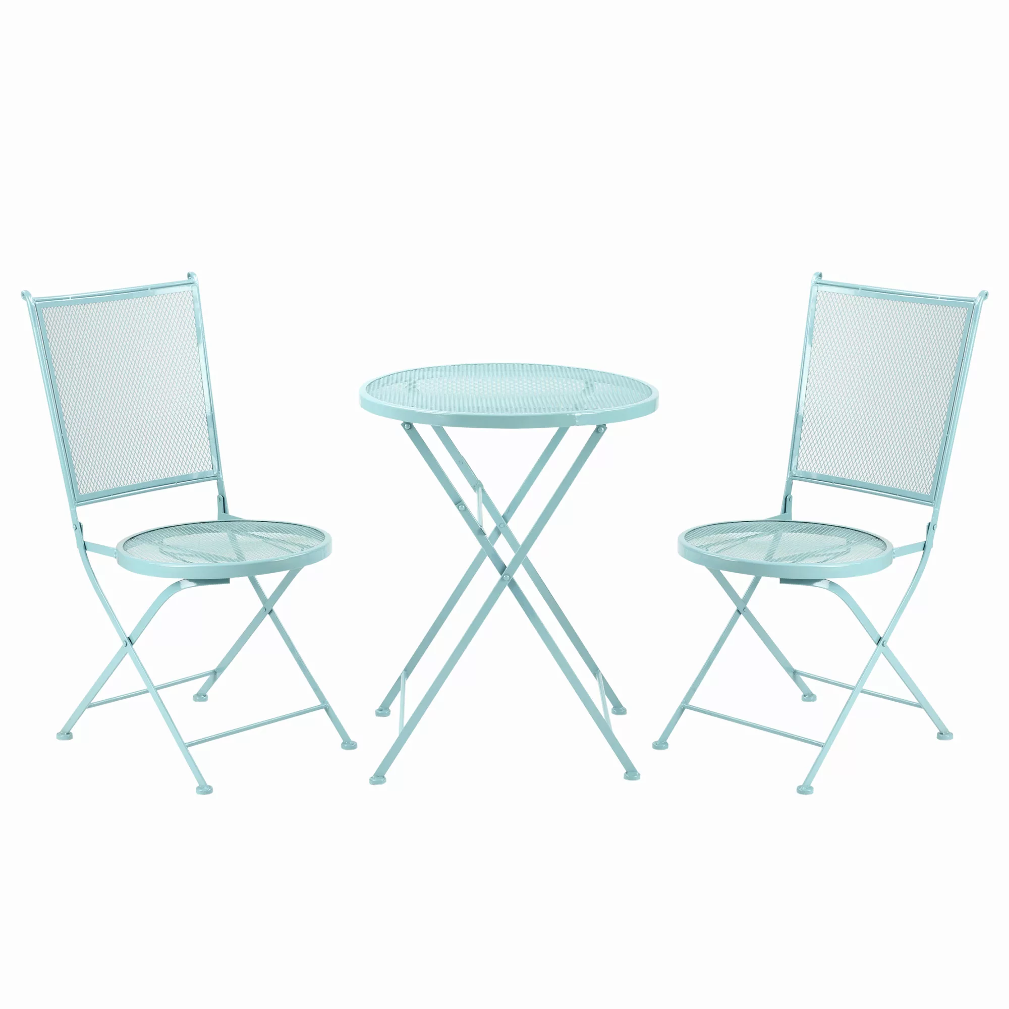 Outsunny Garten Sitzgruppe für 2 Personen Bistro-Set mit 1 Tisch und 2 falt günstig online kaufen