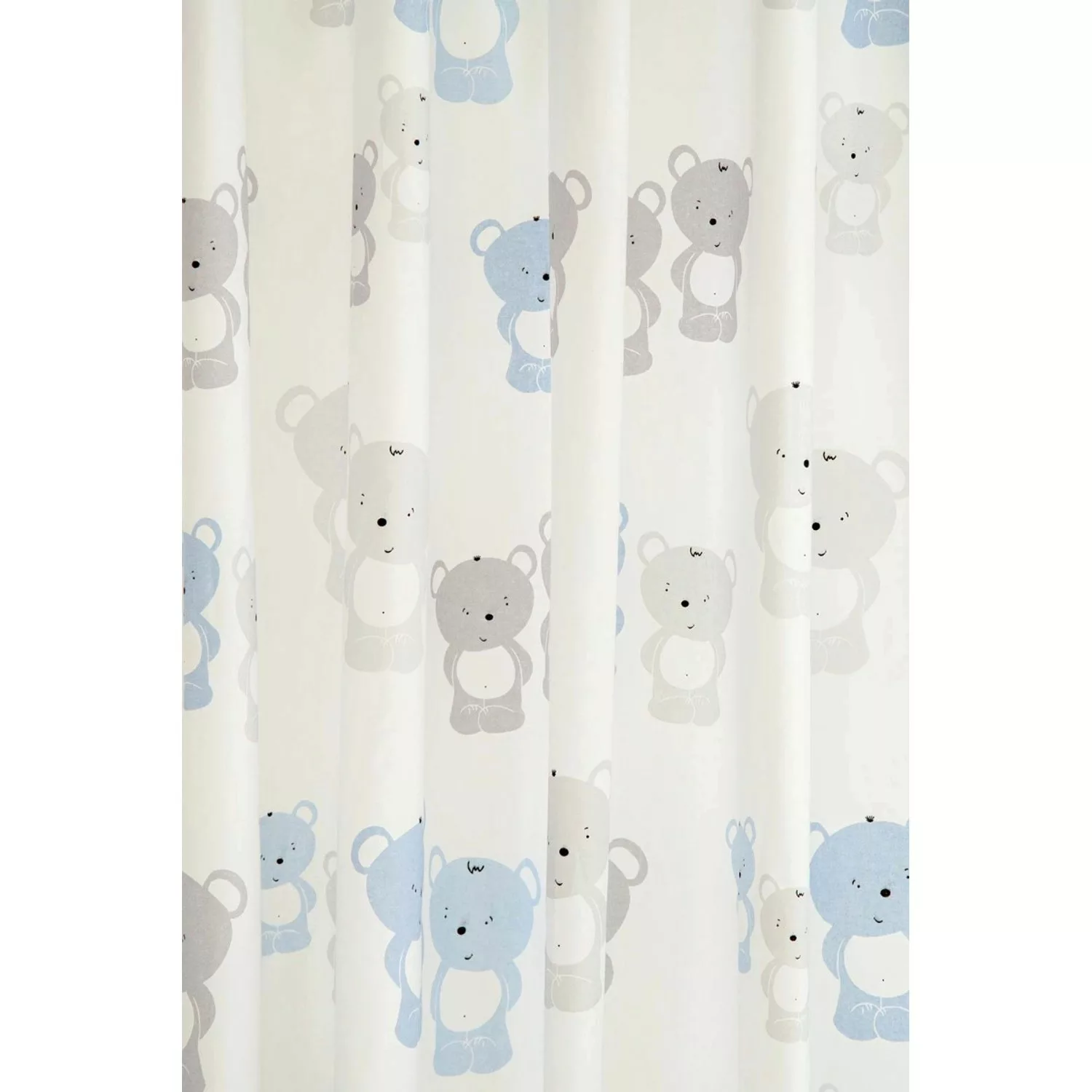 Bricoflor Blickdichter Vorhang mit Verdeckten Schlaufen Little Bears Blue günstig online kaufen