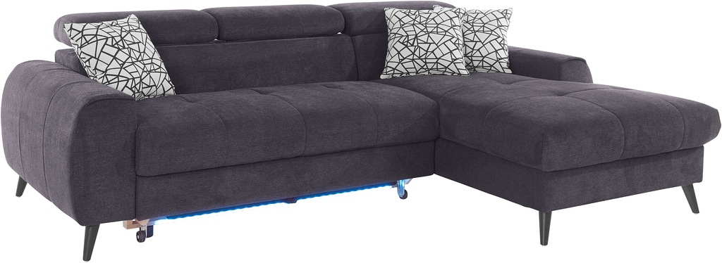 COTTA Ecksofa "Mia L-Form mit 3 Zierkissen", wahlweise mit Bettfunktion, Be günstig online kaufen