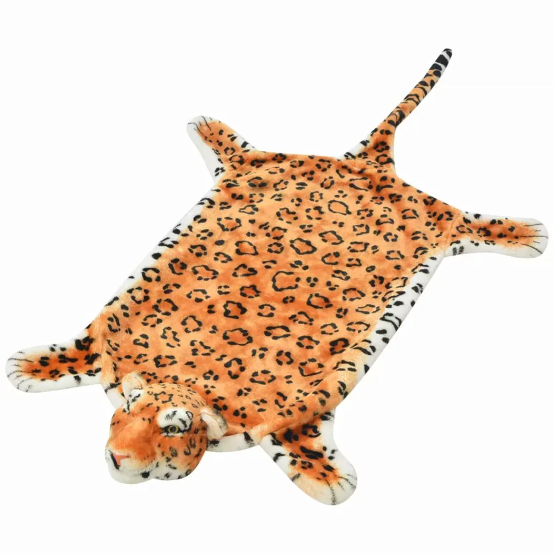 Plüsch Leopardenfell Teppich 139 Cm Braun günstig online kaufen