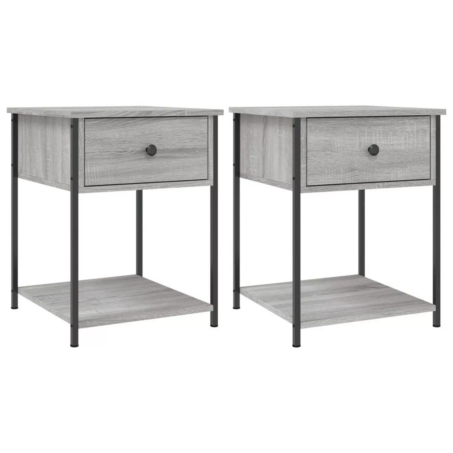 vidaXL Nachttische 2 Stk Grau Sonoma 44x45x58 cm Holzwerkstoff günstig online kaufen