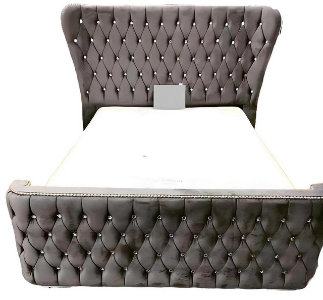 Xlmoebel Bett Chesterfield Stoffbett Schlafzimmerbett Doppelbett Gepolstert günstig online kaufen