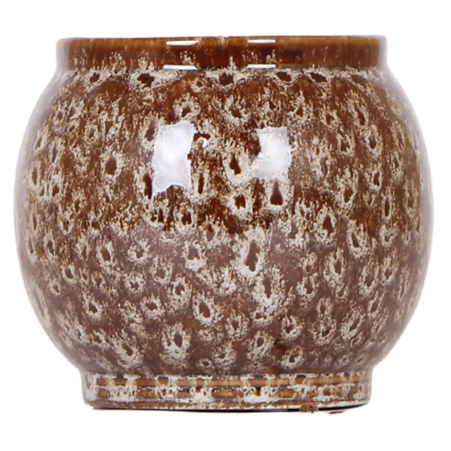 Keramik-Übertopf Safari Ø 9 cm x 10 cm Braun günstig online kaufen