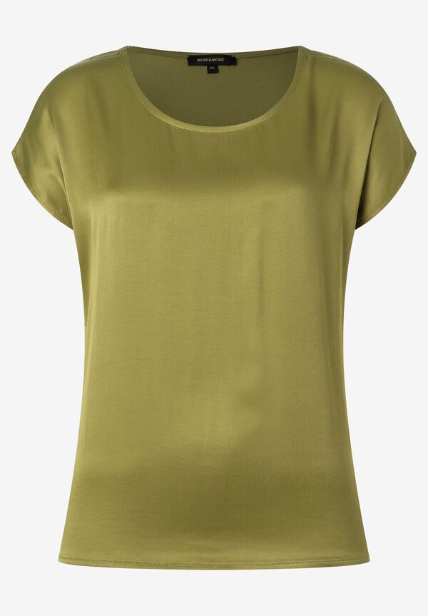 Shirt mit Satinfront, soft moss green günstig online kaufen