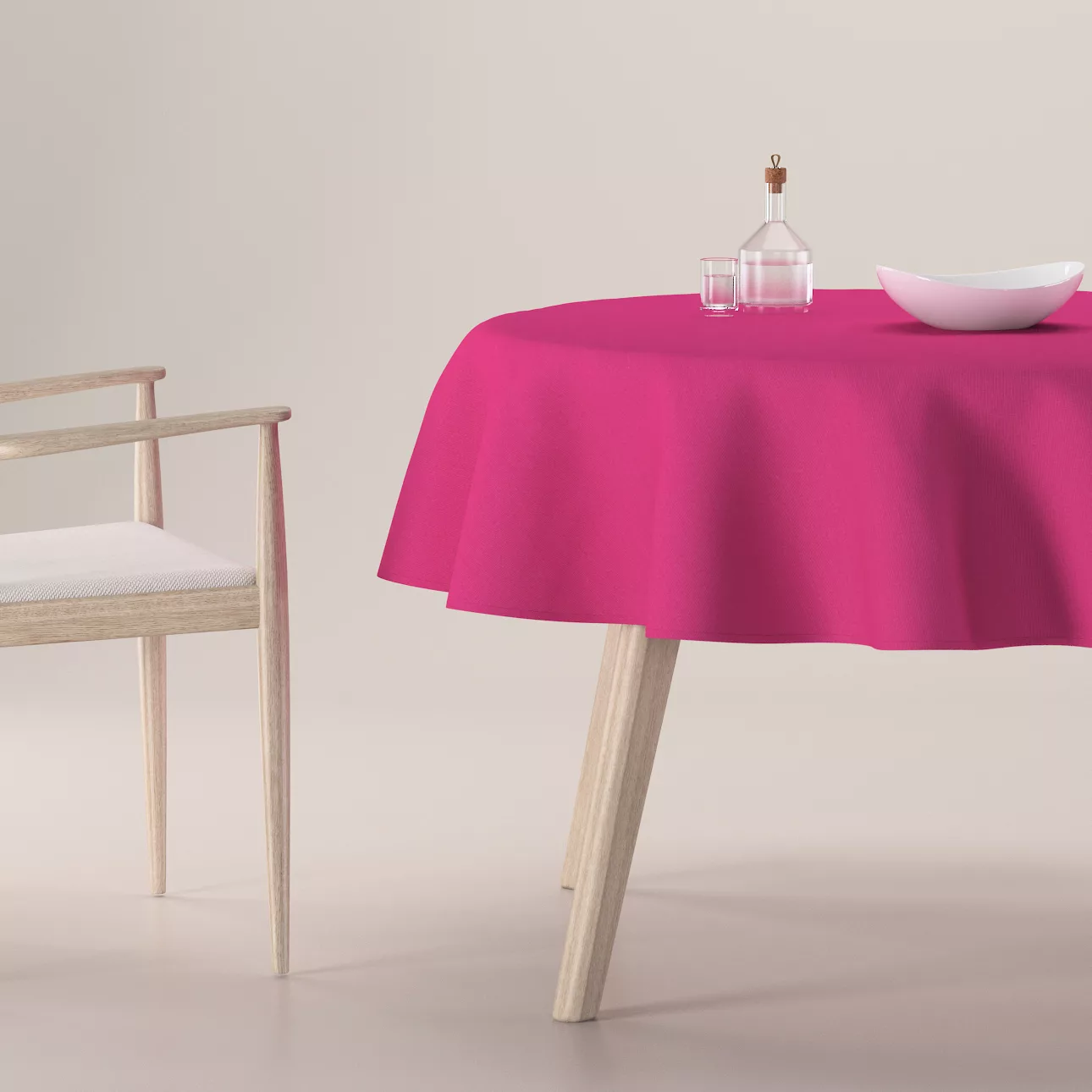 Runde Tischdecke, rosa, Loneta (133-60) günstig online kaufen