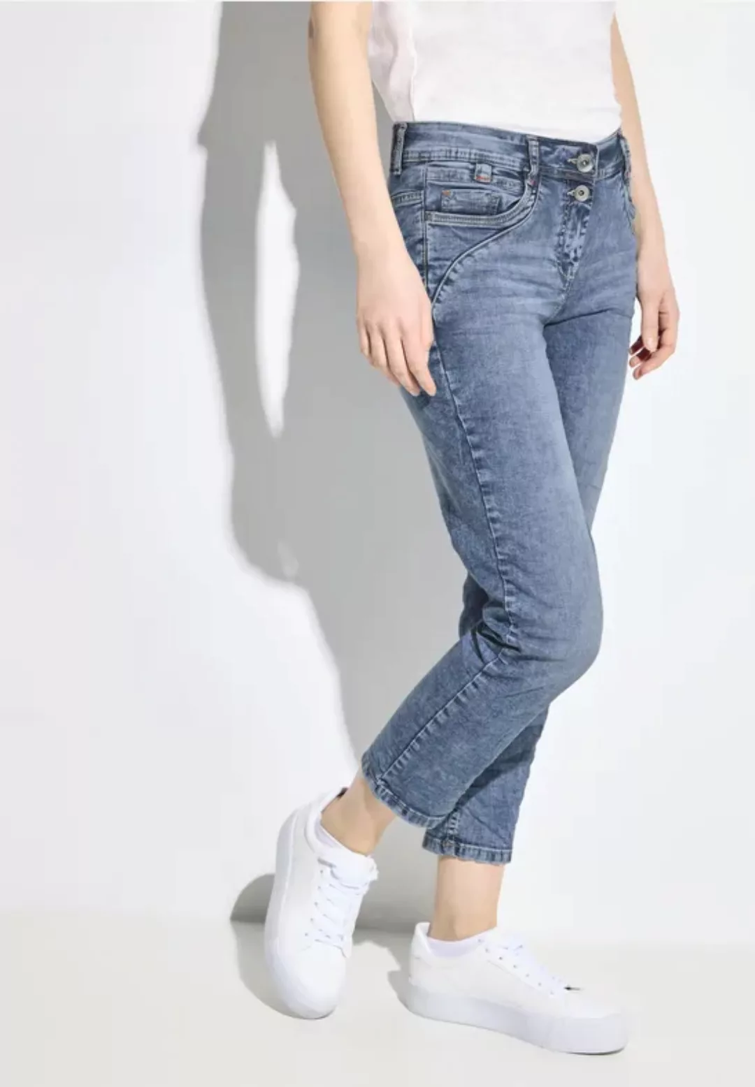 Cecil 7/8-Jeans in hellblauer Waschung günstig online kaufen