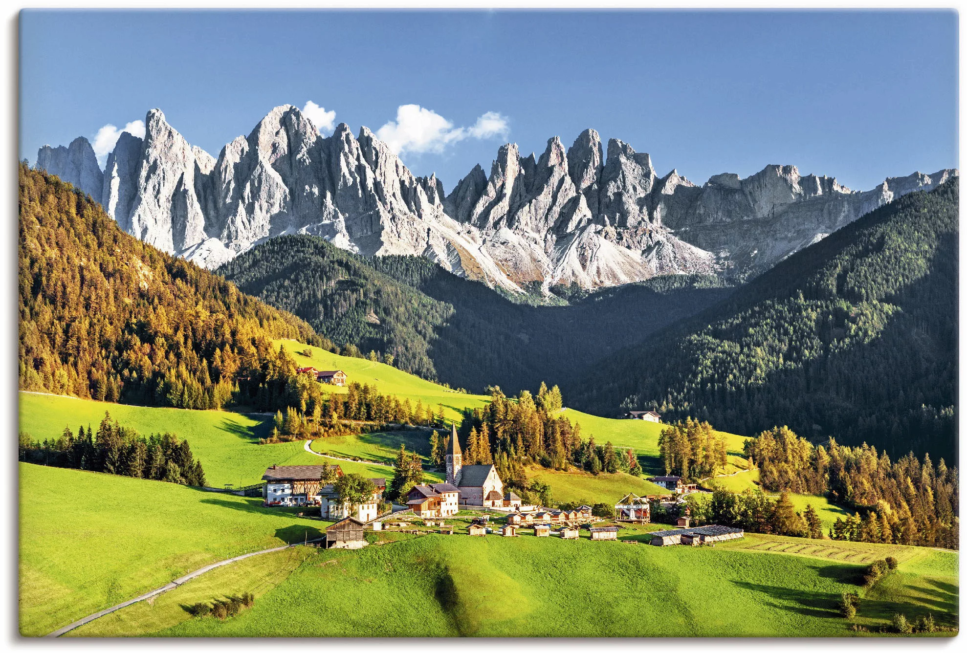 Artland Wandbild »Alpen Berge Santa Maddalena«, Berge & Alpenbilder, (1 St. günstig online kaufen