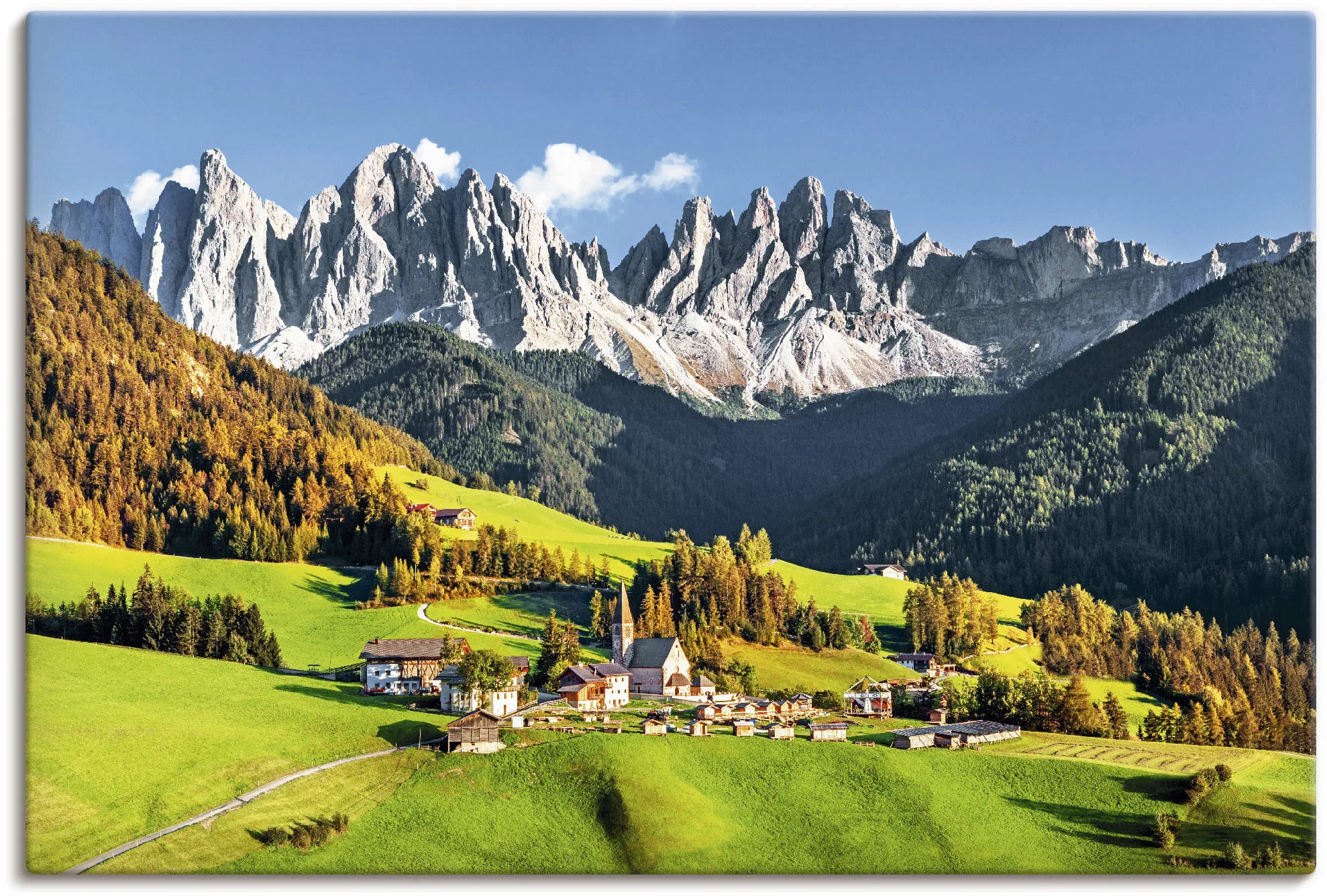 Artland Wandbild "Alpen Berge Santa Maddalena", Berge & Alpenbilder, (1 St. günstig online kaufen