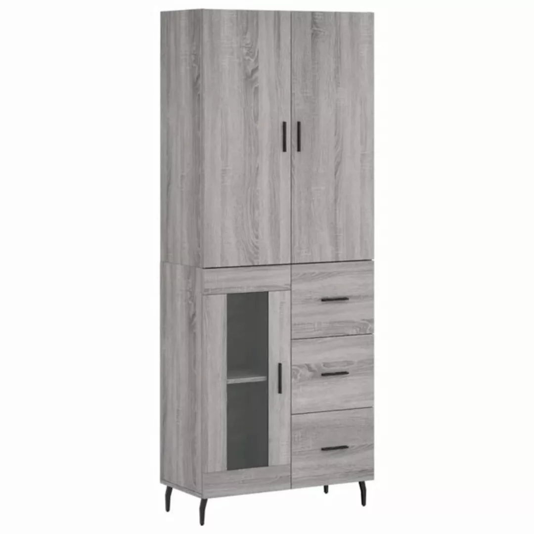 Nettlife Mehrzweckschrank Highboard Weiß 69,5x34x180 cm Holzwerkstoff für W günstig online kaufen