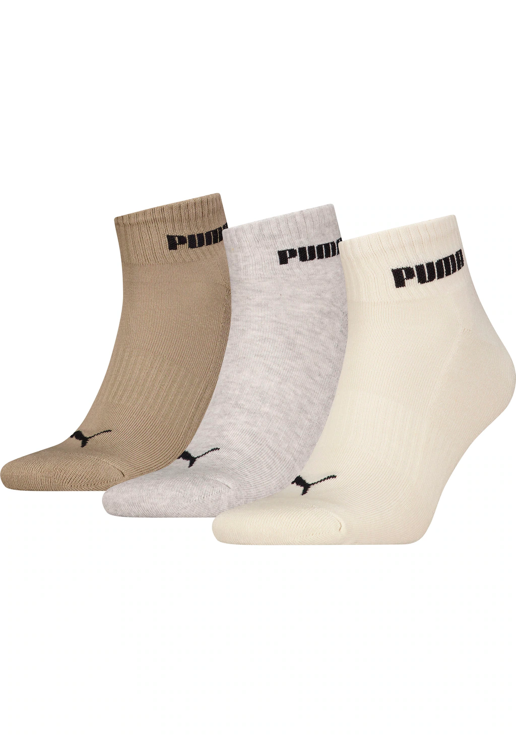 PUMA Kurzsocken, (3 Paar, 3er Pack), mit gepolsterter Sohle günstig online kaufen