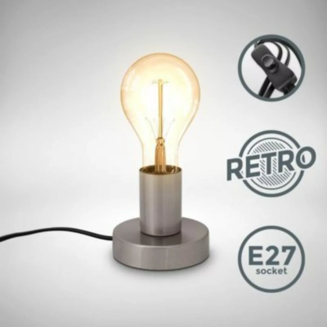 B.K.Licht Retro Tischlampe Vintage Tischleuchte Wohnraum Flur Edison E27 ma günstig online kaufen
