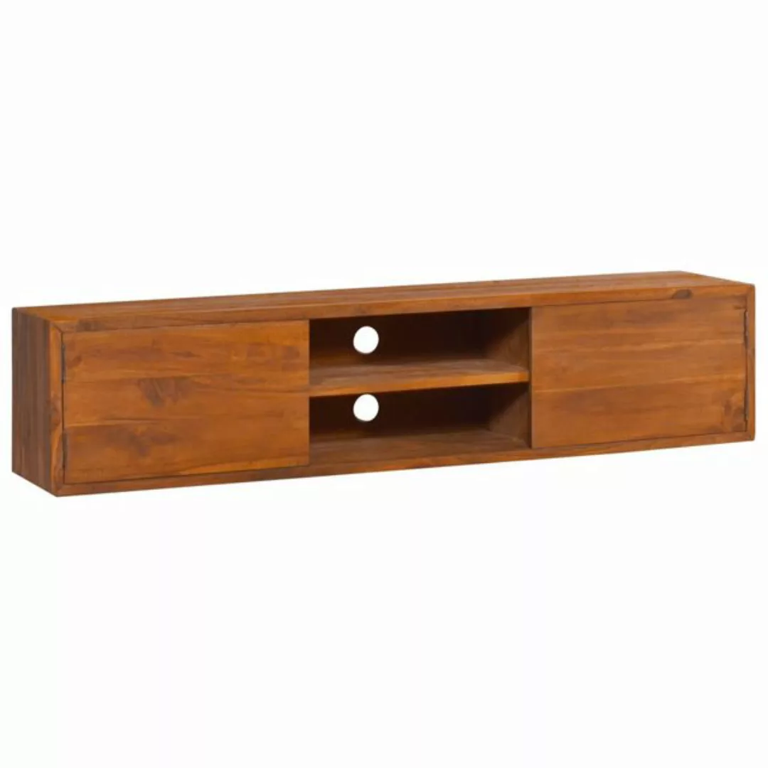 Wand-tv-schrank 135x30x30 Cm Teak Massivholz günstig online kaufen