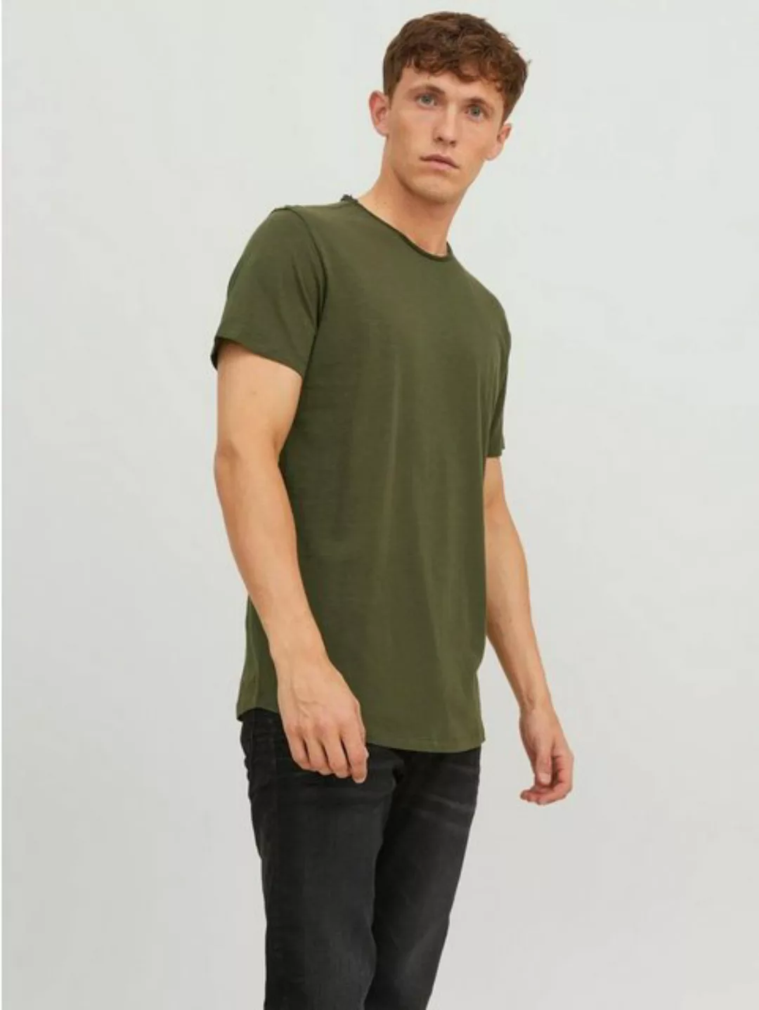 Jack & Jones Herren Rundhals T-Shirt JJEBASHER Regular Fit günstig online kaufen