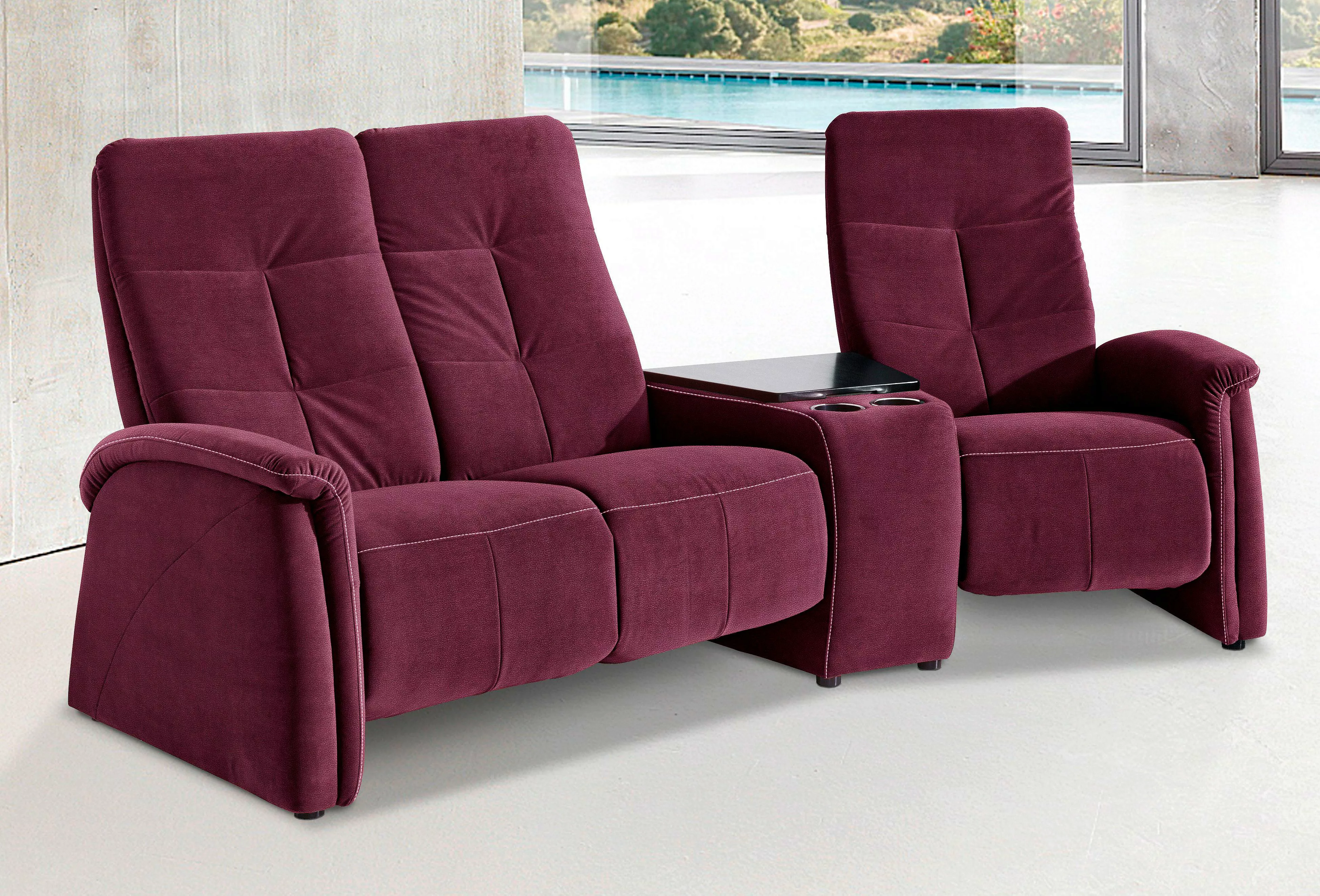 exxpo - sofa fashion 3-Sitzer "Tivoli, Kinosofa mit Tischablage & Stauraumf günstig online kaufen