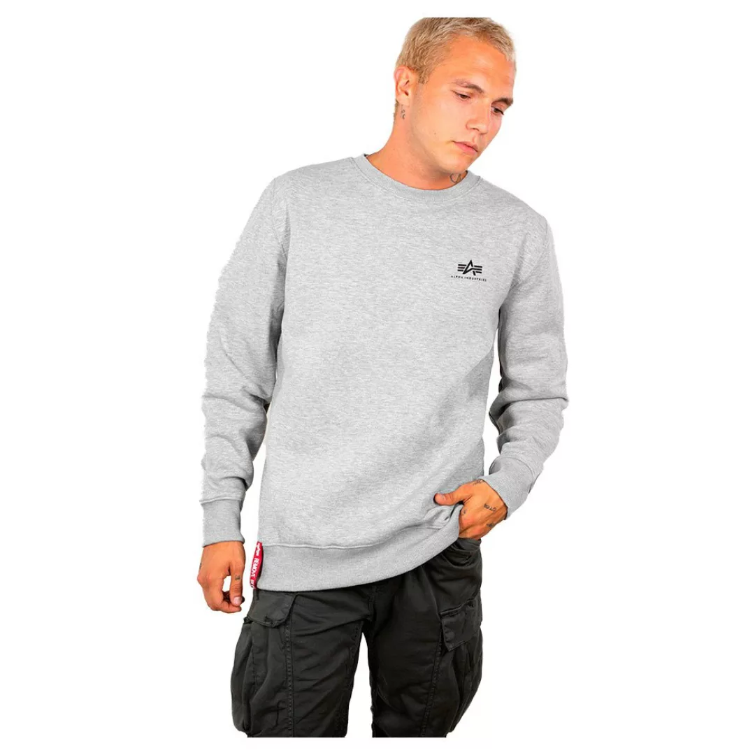 Alpha Industries Basic Small Logo Sweatshirt XS Grey Heather günstig online kaufen