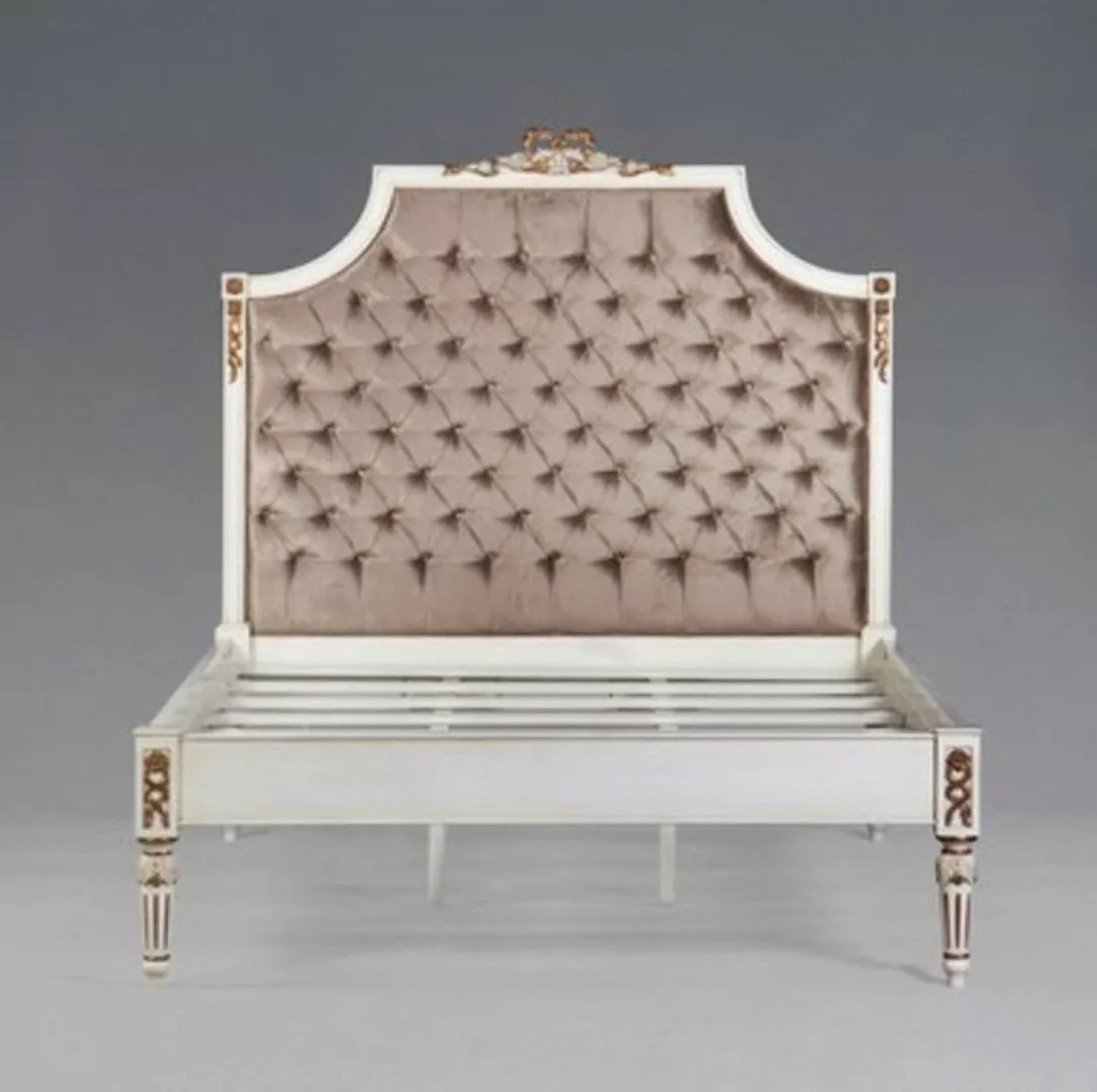 Casa Padrino Bett Bett Antik Weiß Gold - Louis XIV Französisches Bett günstig online kaufen