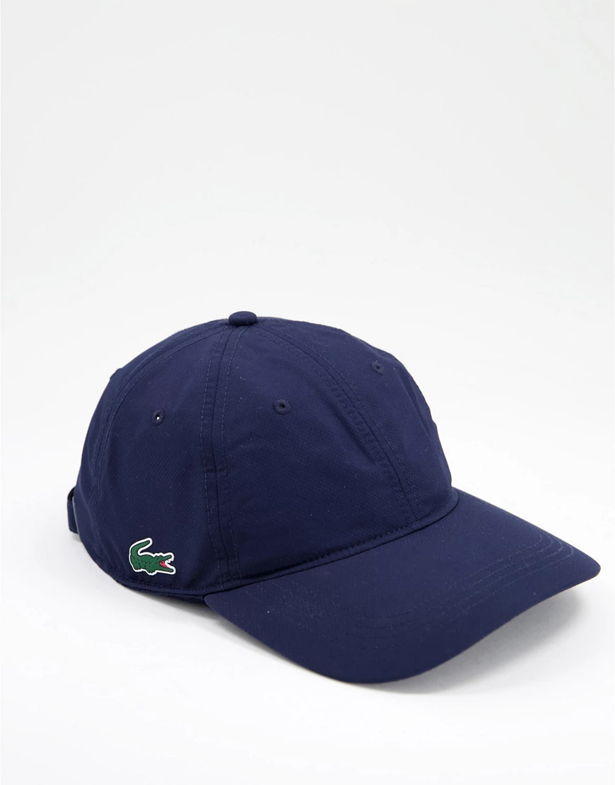 Lacoste – Marineblaue Baseball-Kappe mit seitlichem Logo günstig online kaufen