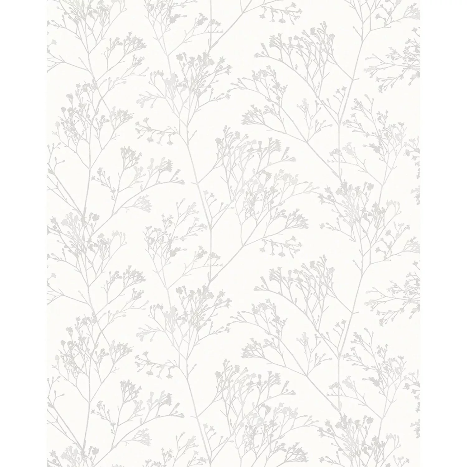 Marburg Vliestapete Floral Pflanzen Weiß 10,05 m x 0,53 m FSC® günstig online kaufen