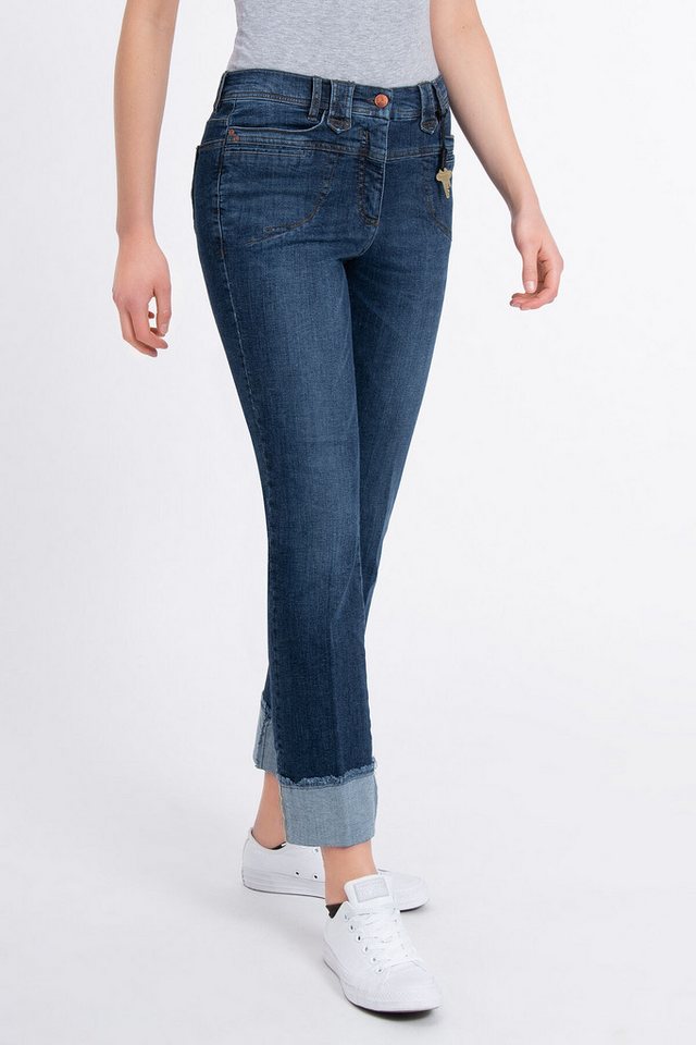 Recover Pants 5-Pocket-Jeans Carlotta mit femininer Ziersteppung günstig online kaufen